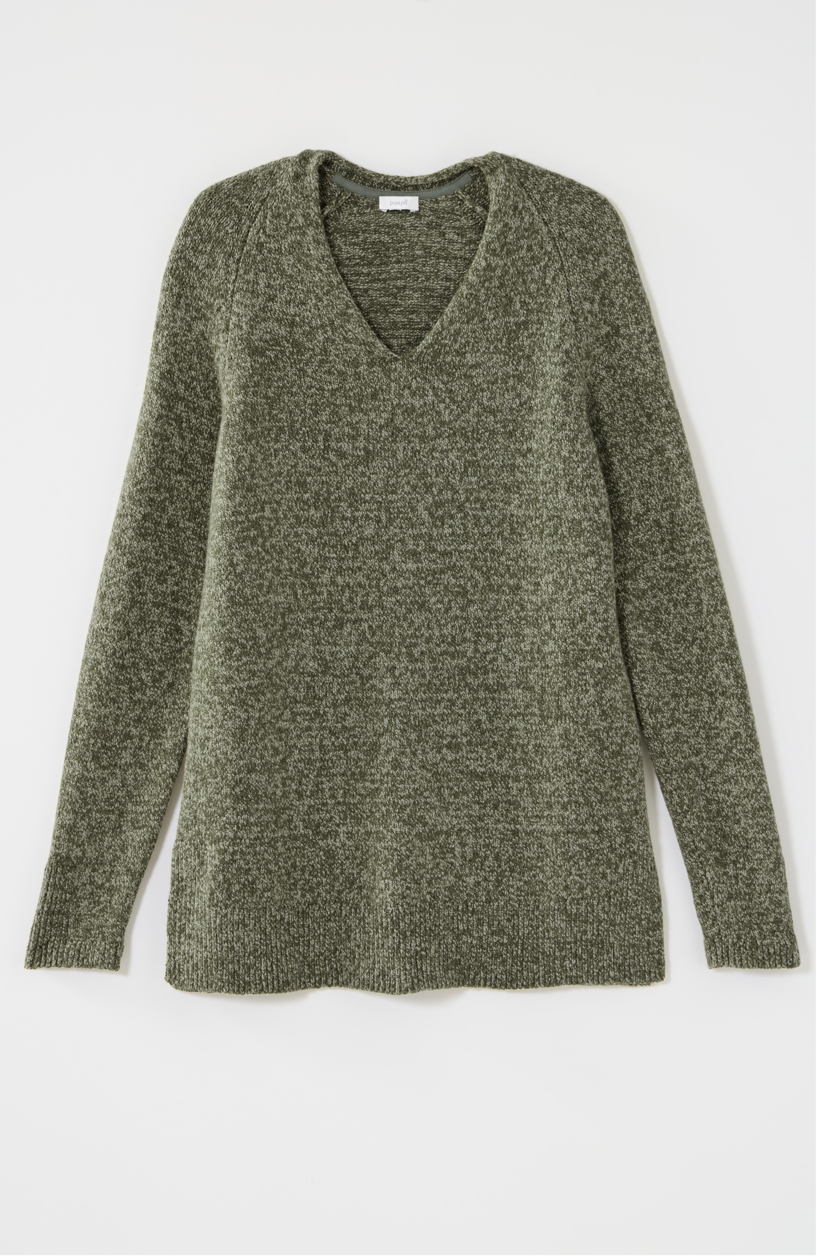 pure jill slub marled sweater