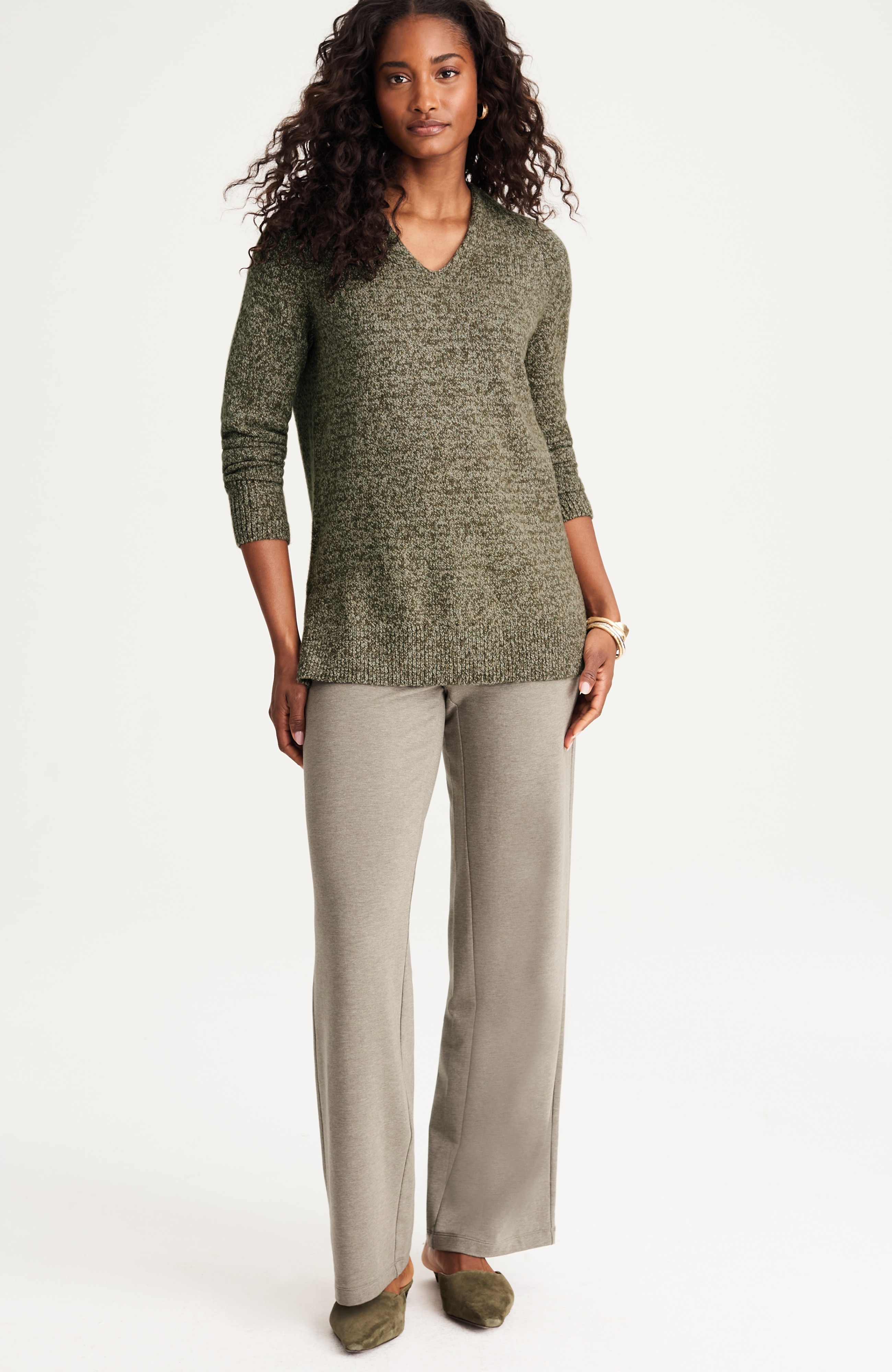 PURE JILL SLUB MARLED SWEATER | JJill