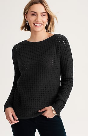 Image for Textured-Stitch Pullover Sweater