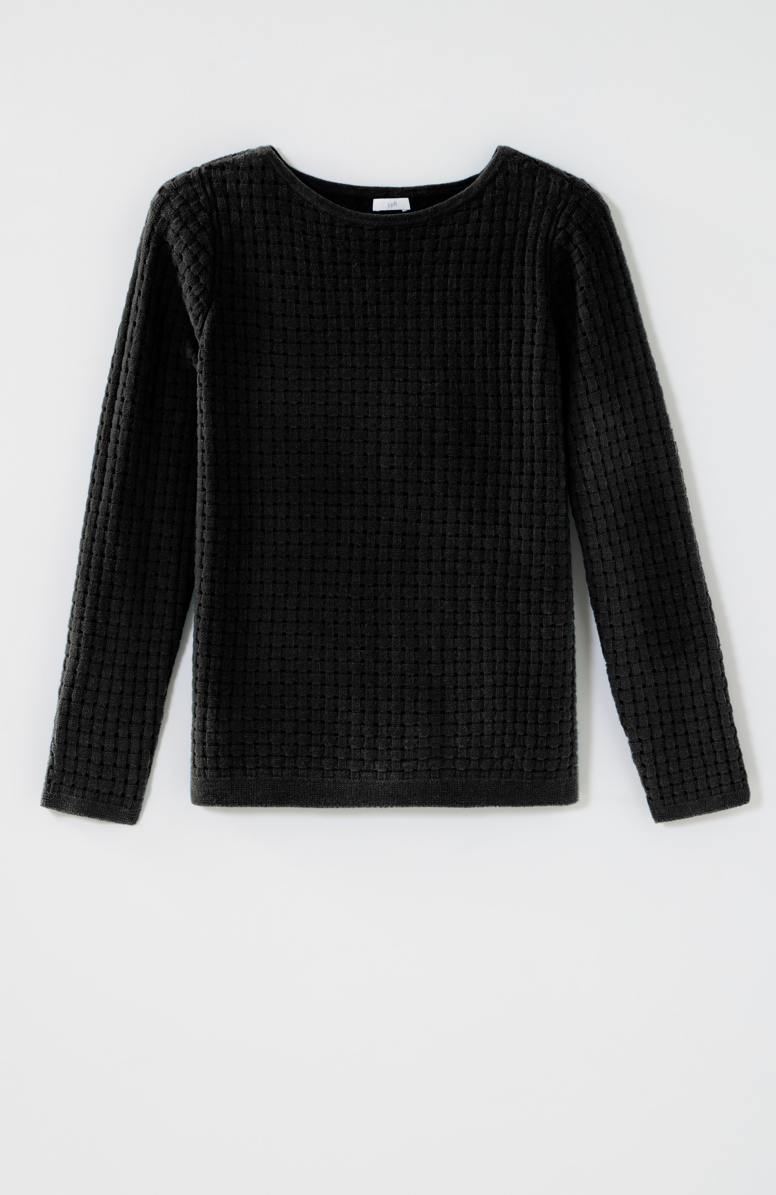 textured-stitch pullover sweater