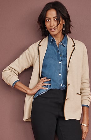 Image for Wearever Double-Knit Sweater-Jacket