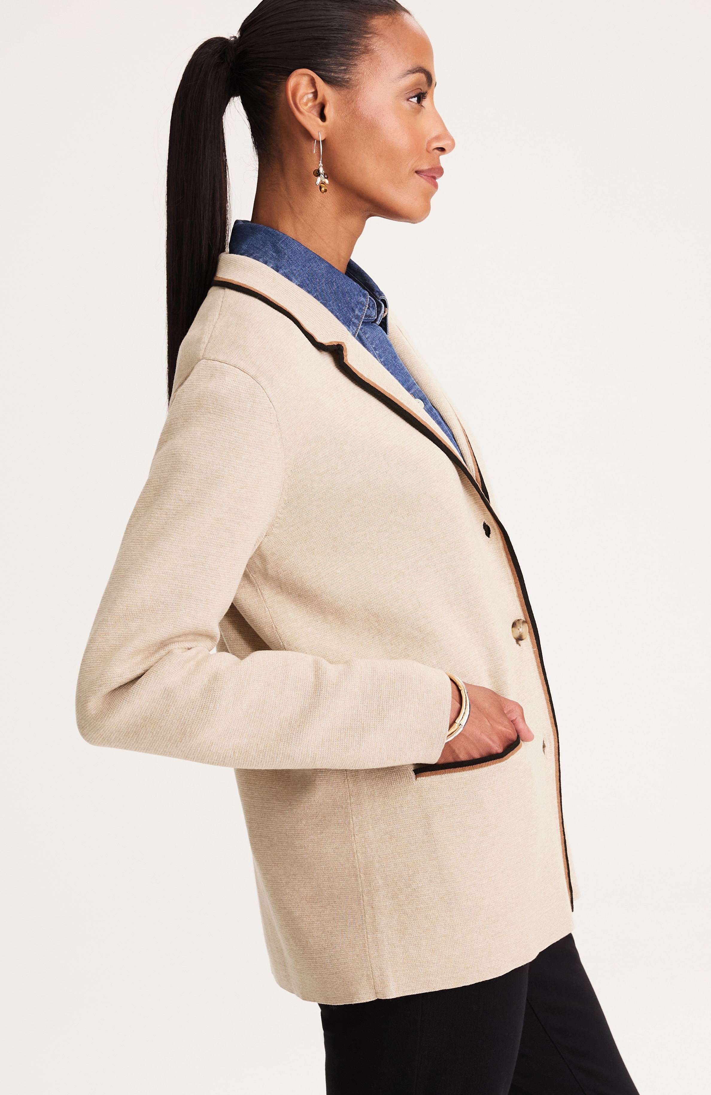 WEAREVER DOUBLE-KNIT SWEATER-JACKET | JJill
