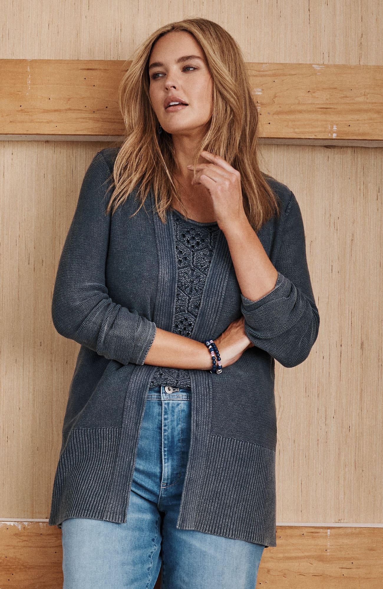 Jjill J.jill Stonewashed Textured Cardi