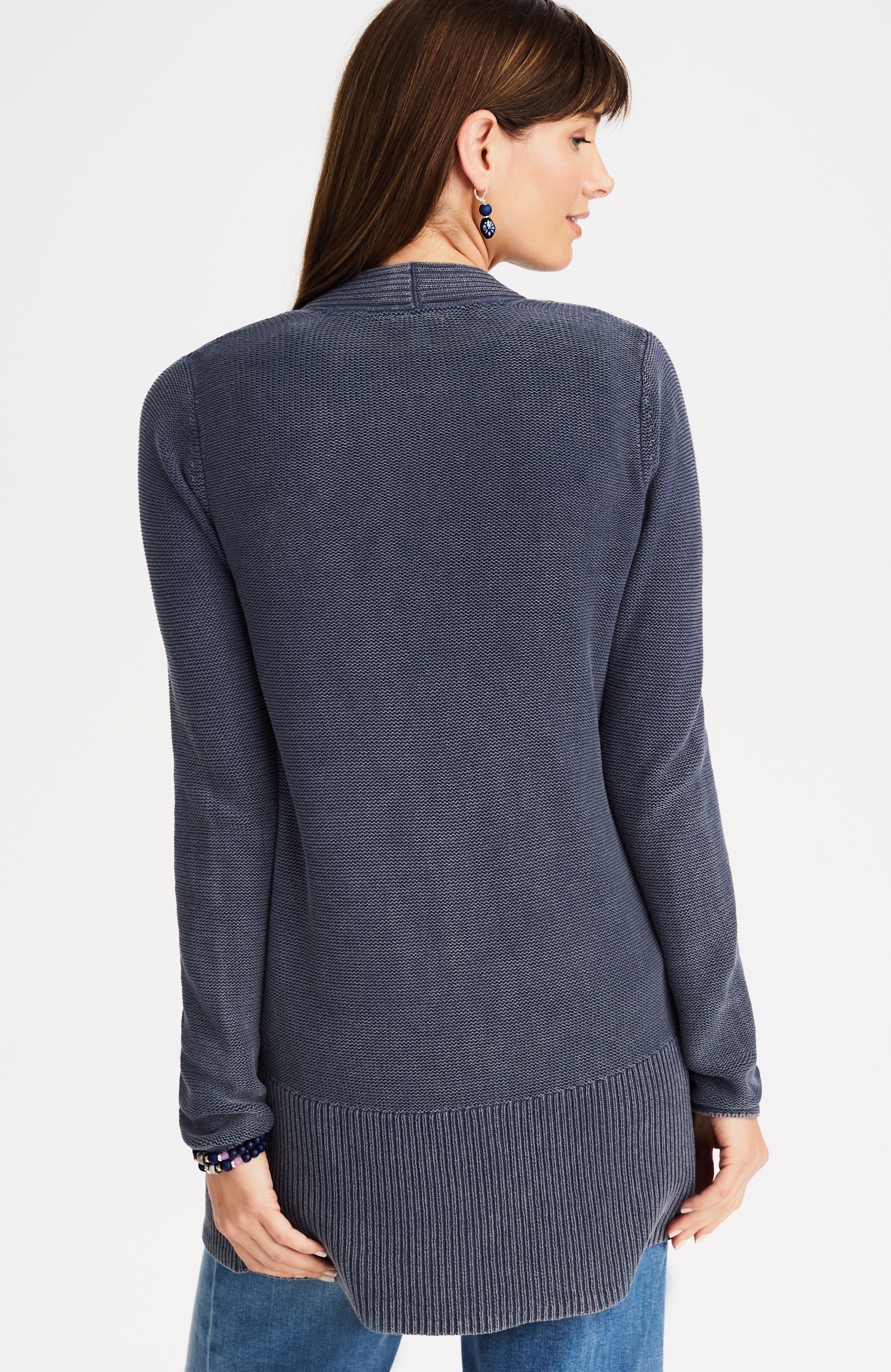 stonewashed textured cardi