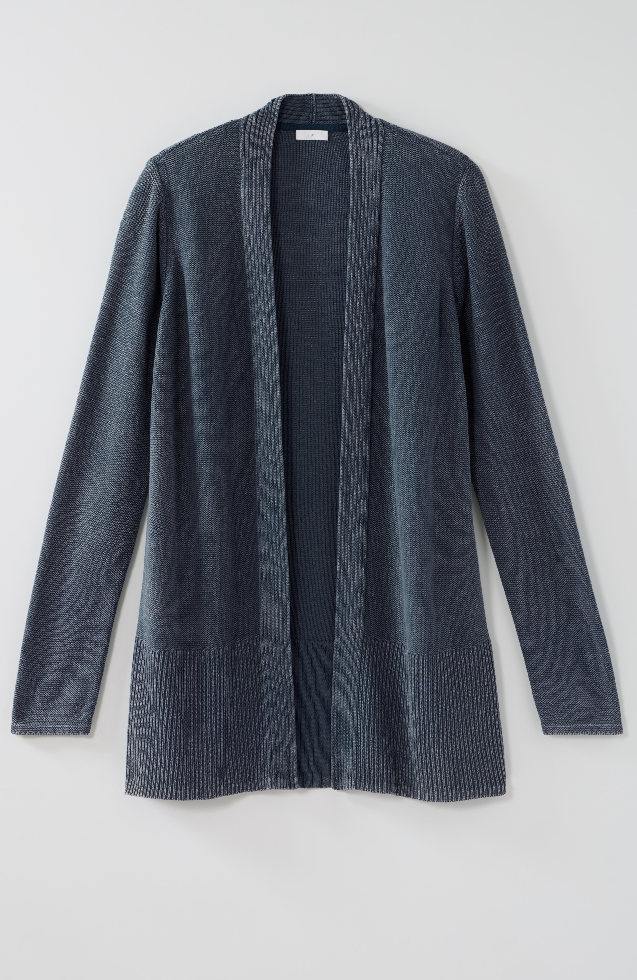 stonewashed textured cardi
