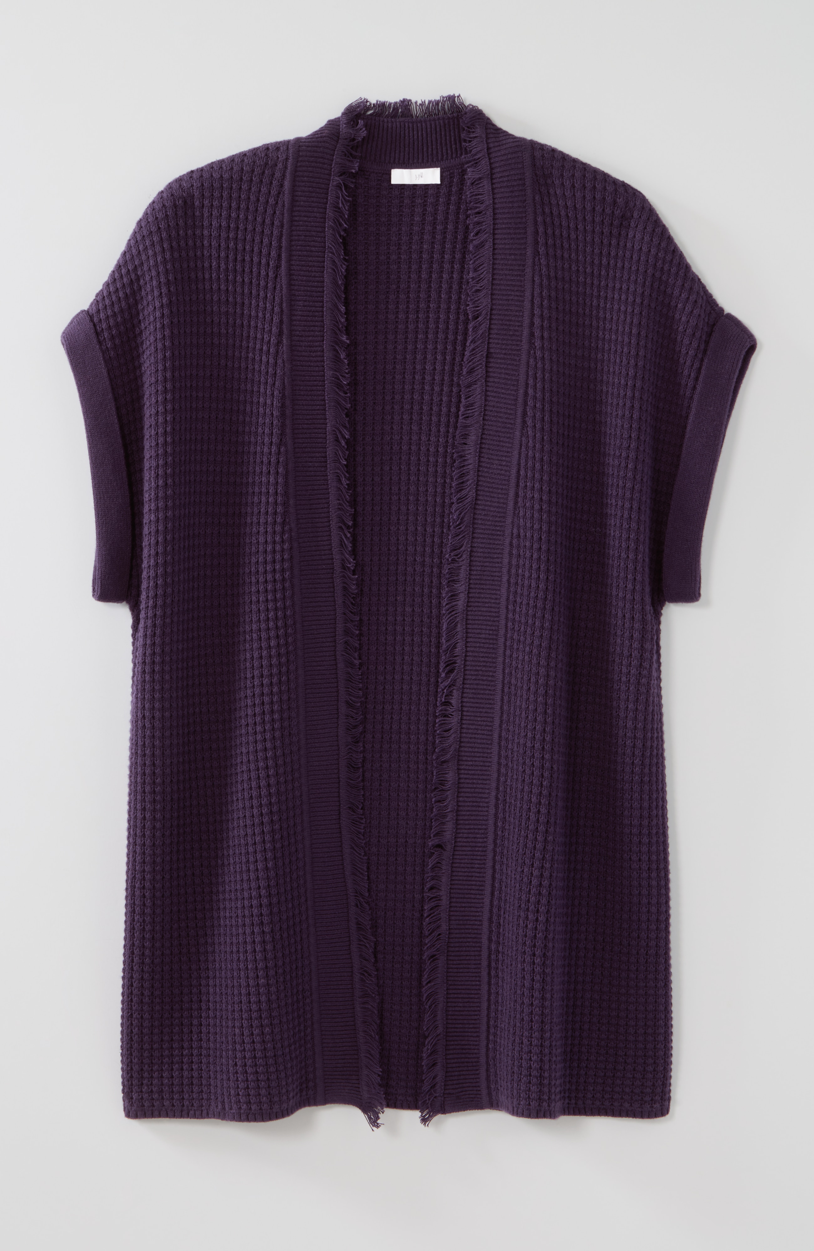 Textured Fringed-Edge Gilet | JJill