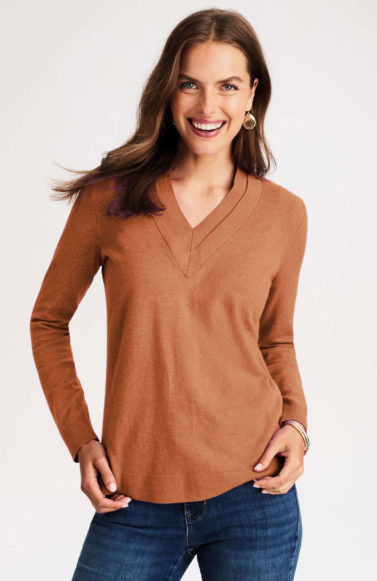 Jjill J.jill Layered V-neck Pullover Sweater