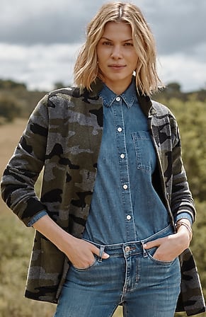 Image for Camo Jacquard Sweater Blazer