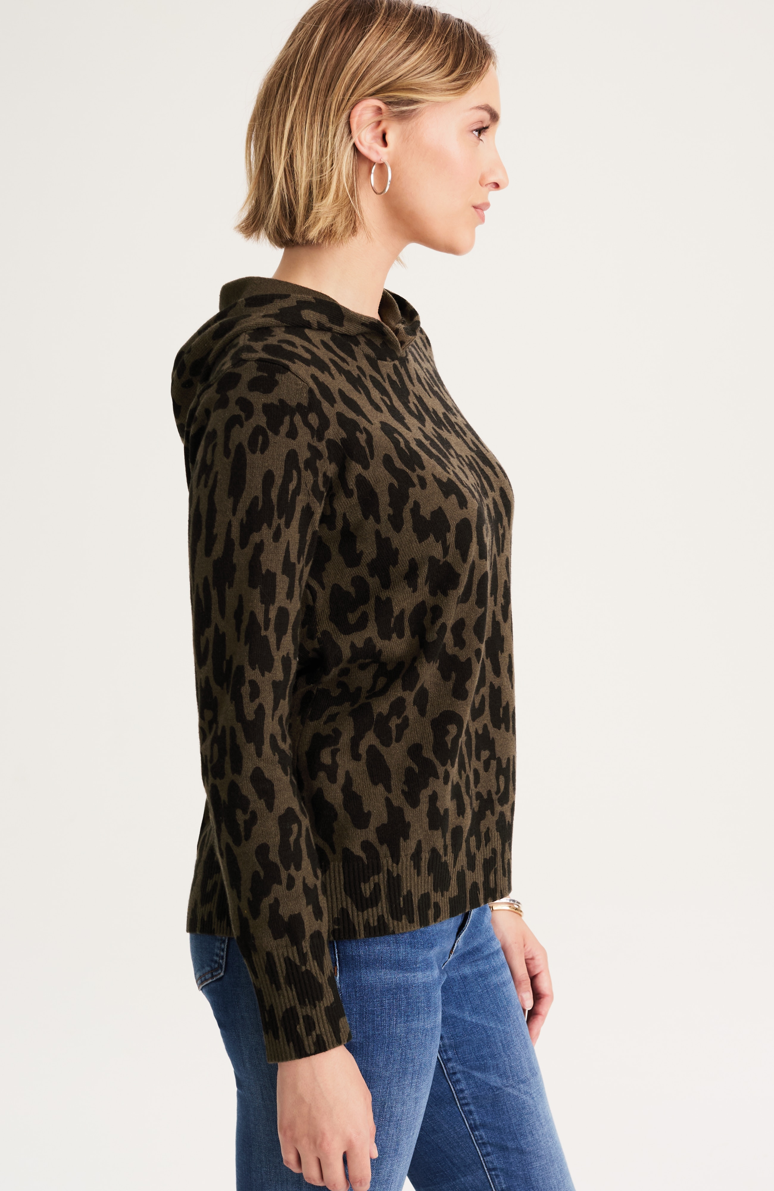 LEOPARD-PRINTED HOODIE | JJill