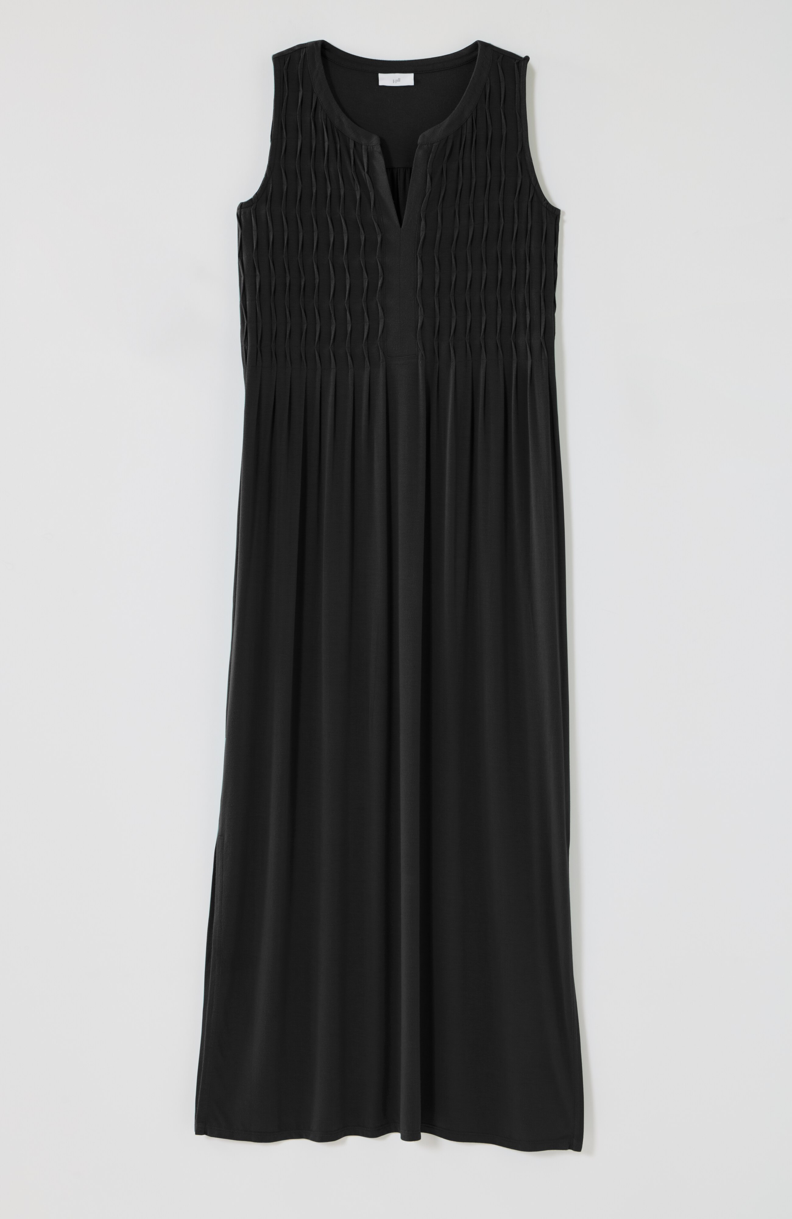 pintucked sleeveless dress