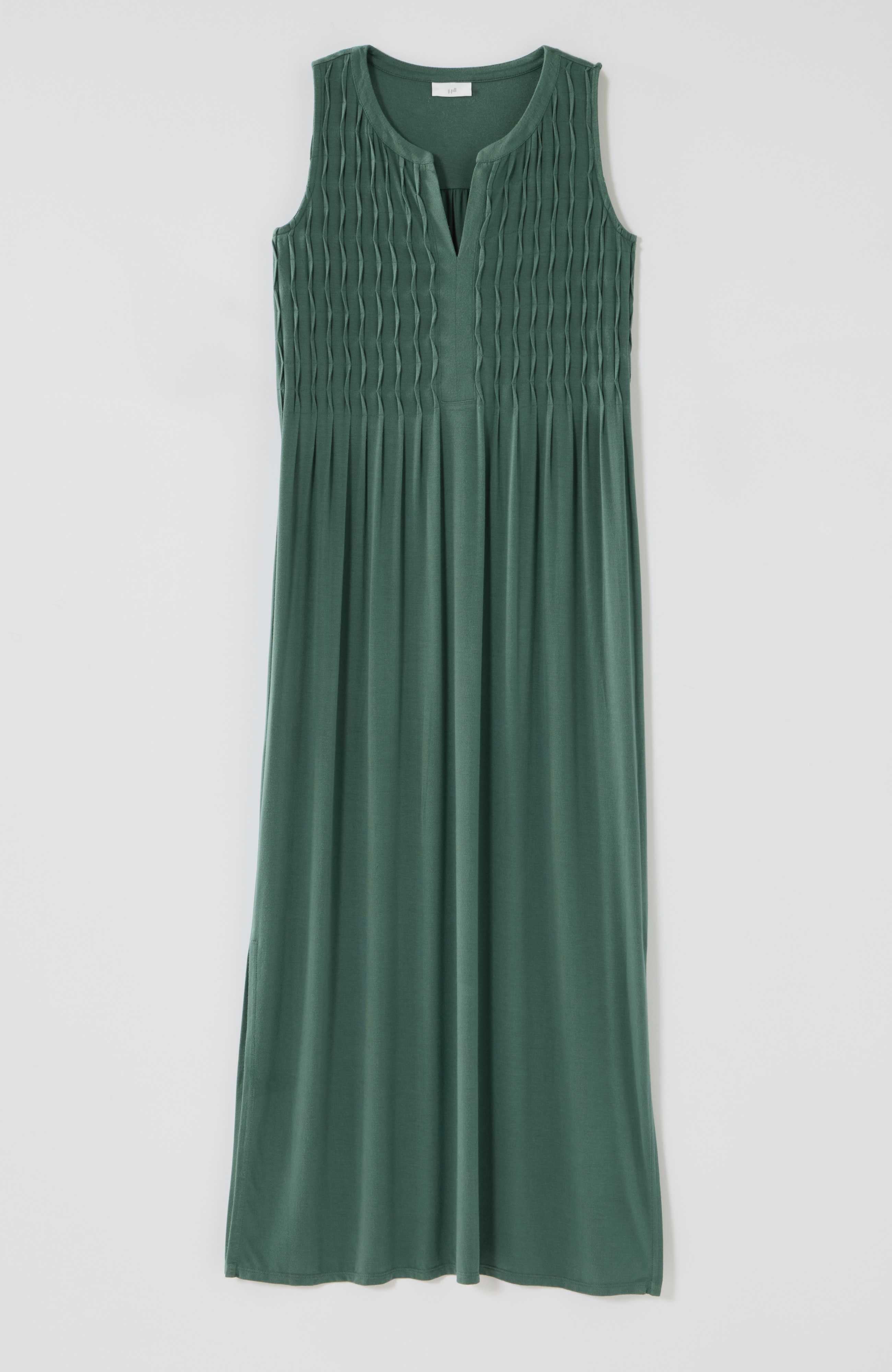 pintucked sleeveless dress