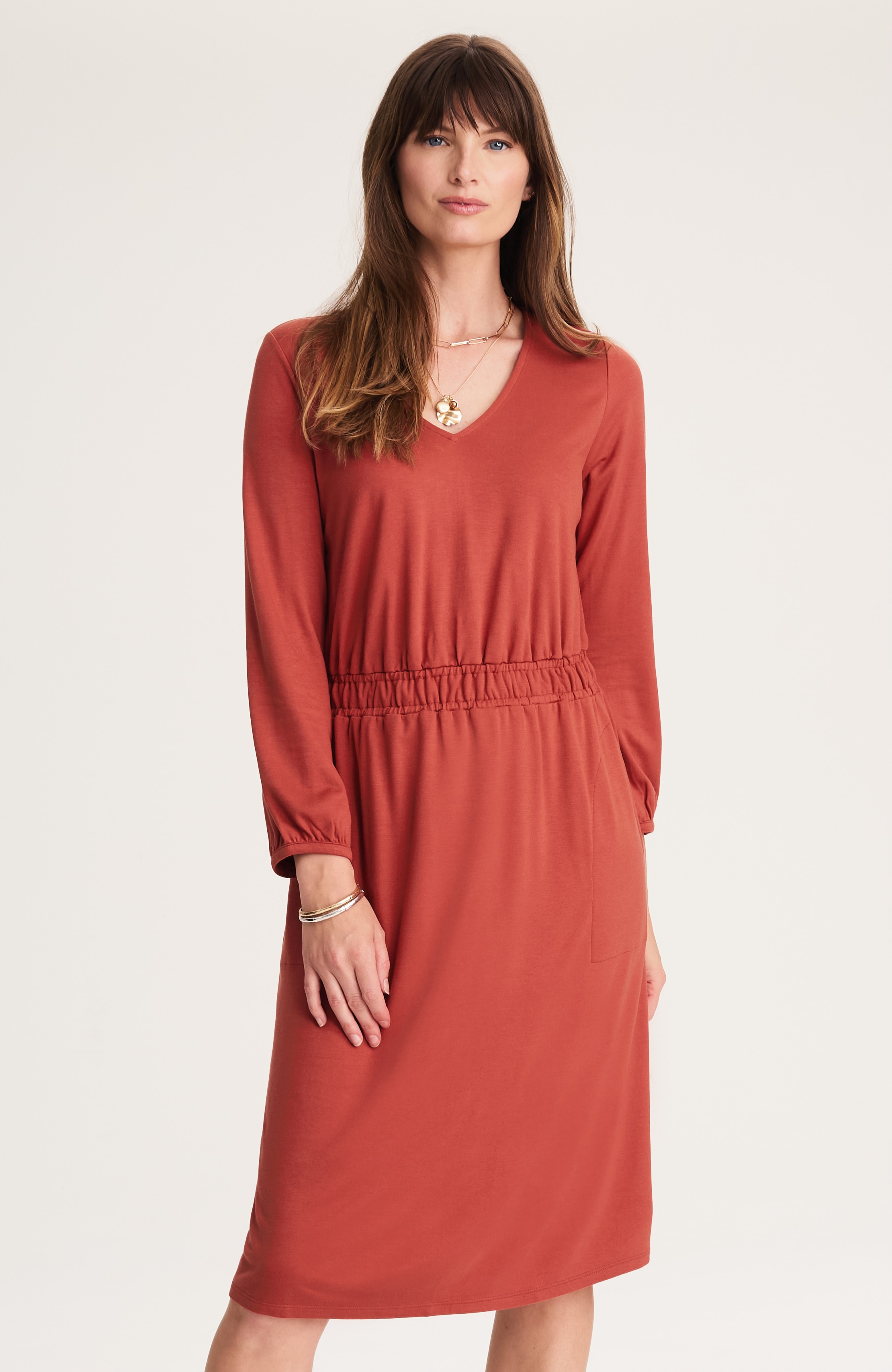 a line smock dress SMOCKED-WAIST A-LINE the breezy Linen dress