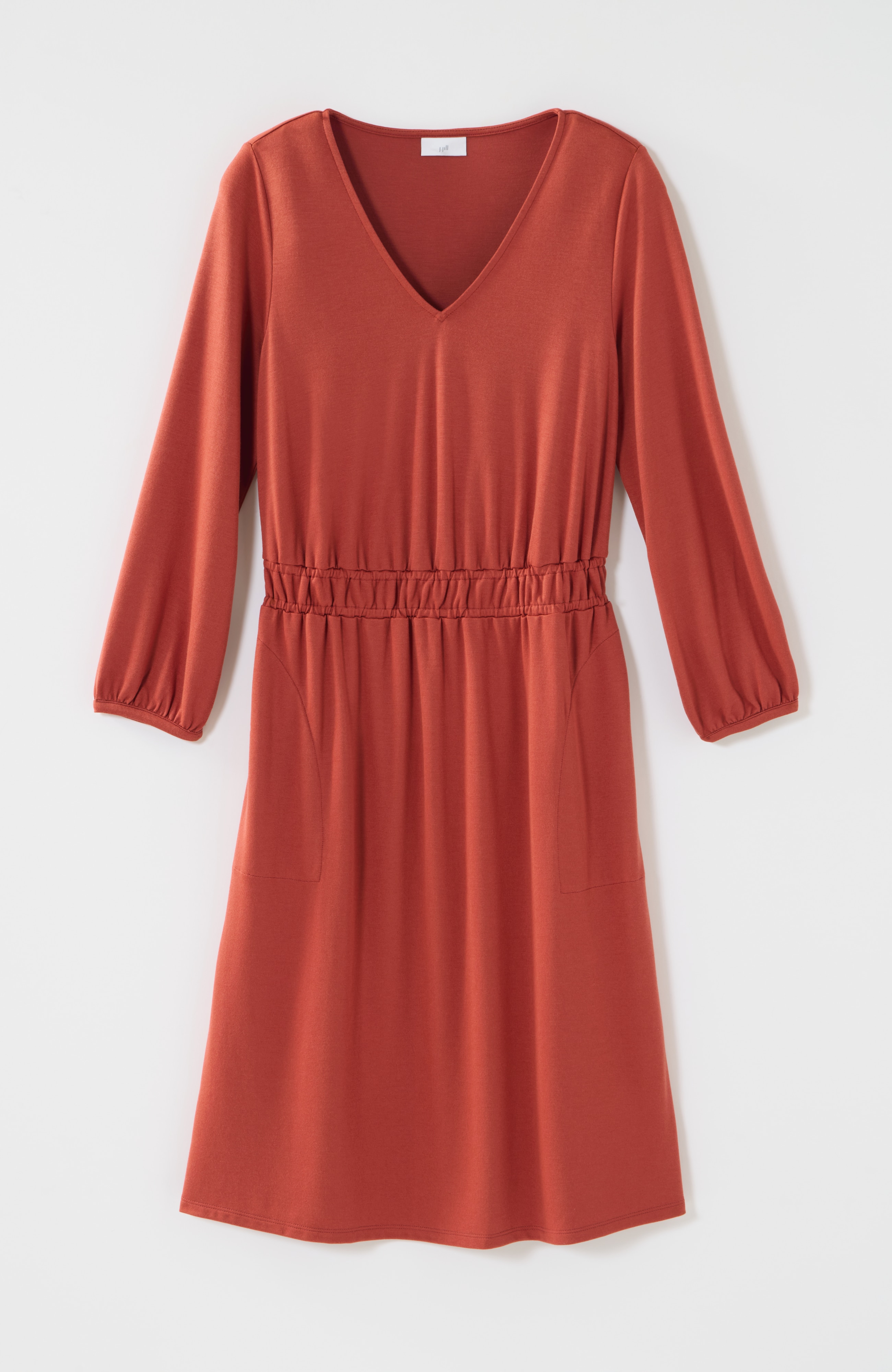 smocked-waist a-line dress