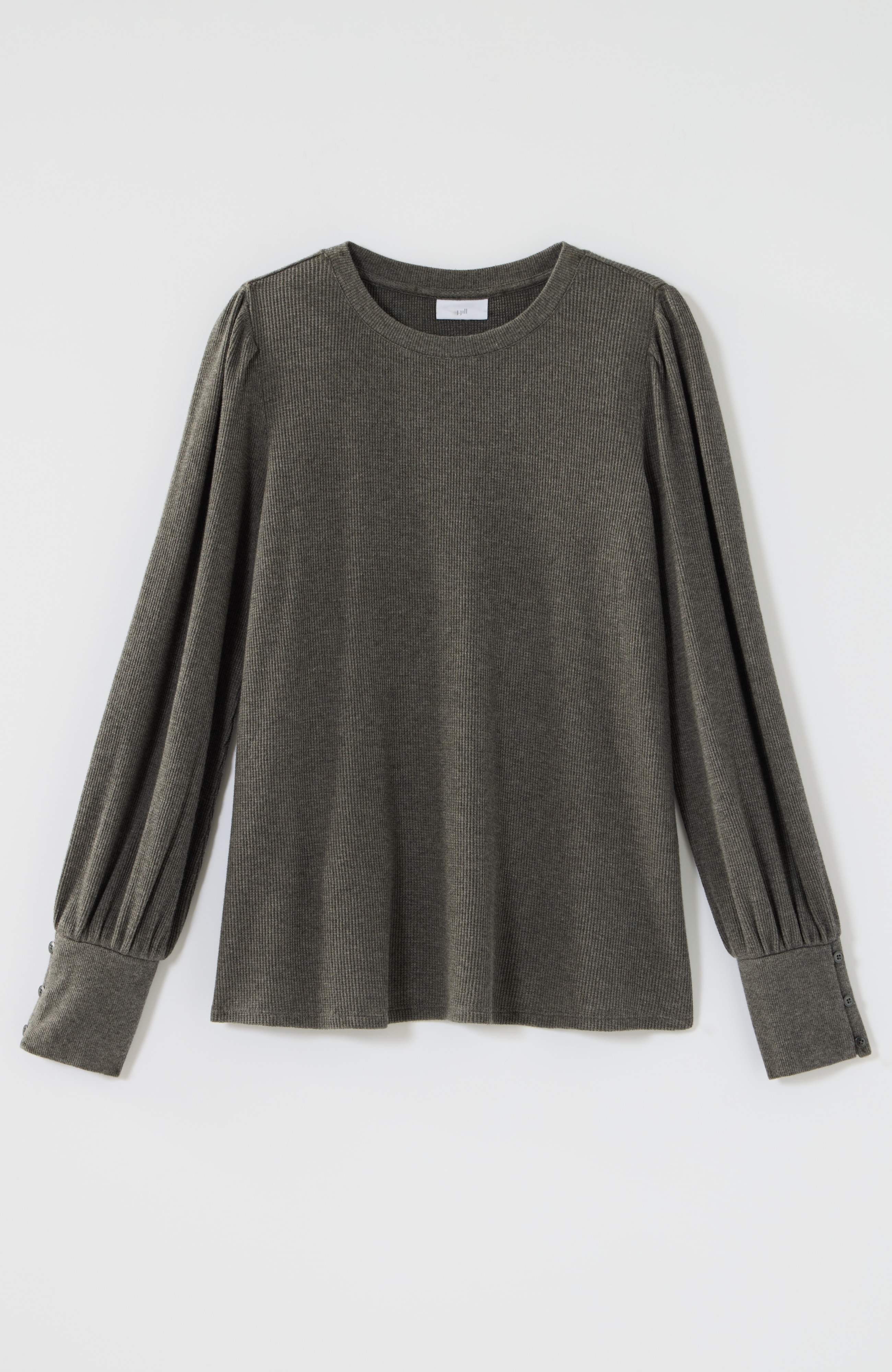 BUTTONED-CUFF WAFFLE TOP | JJill