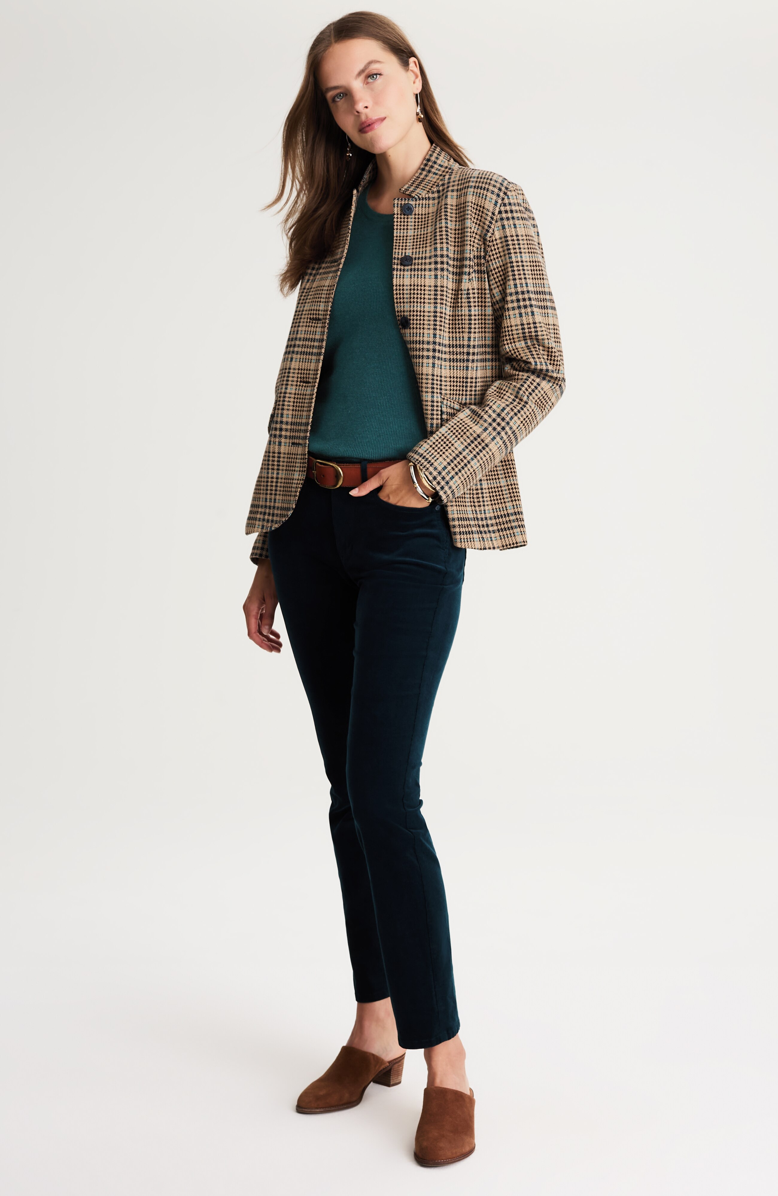 BUTTONED-CUFF WAFFLE TOP | JJill