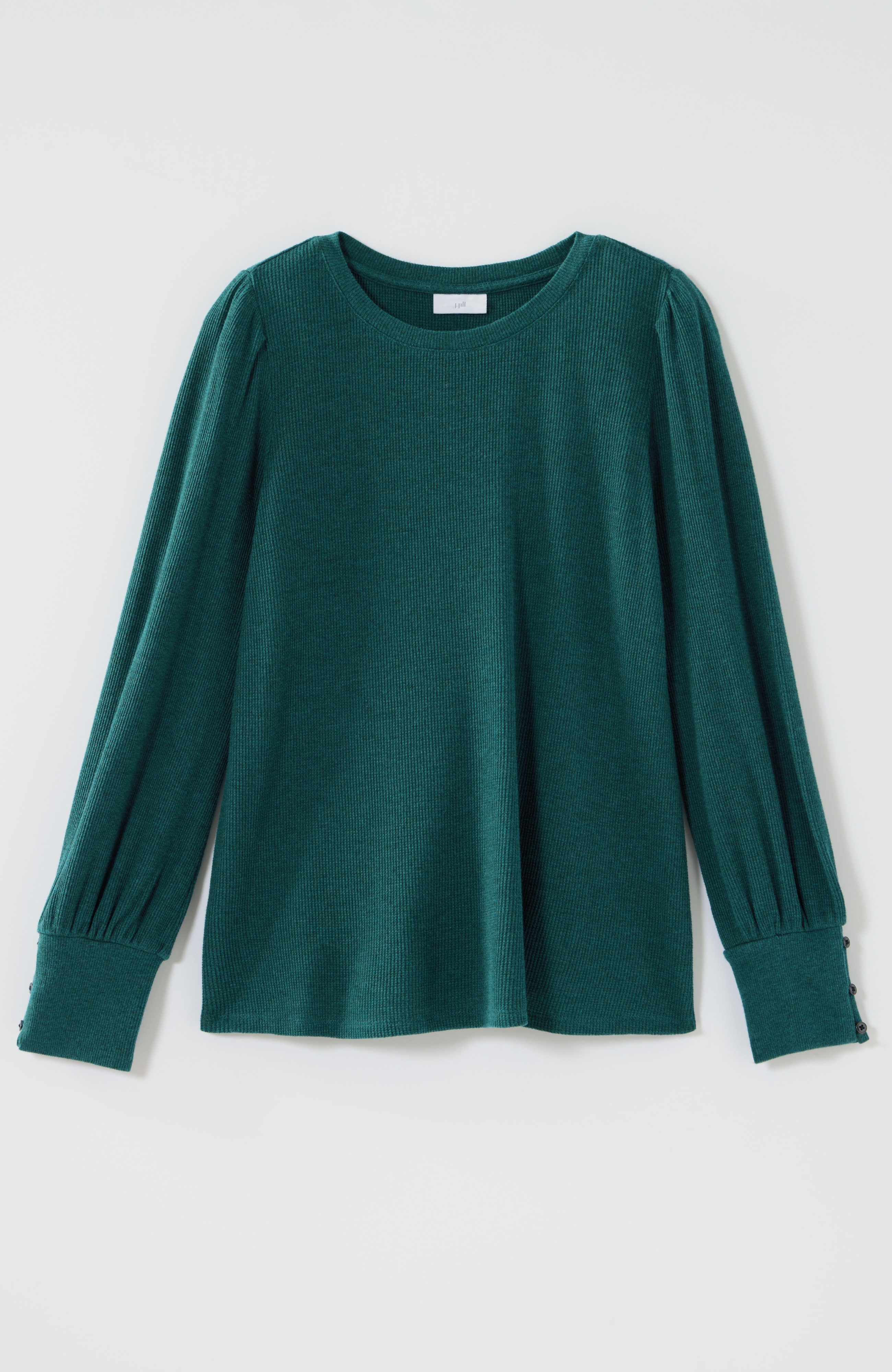 BUTTONED-CUFF WAFFLE TOP | JJill