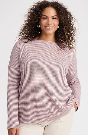 Image for Striped Double-Knit Top
