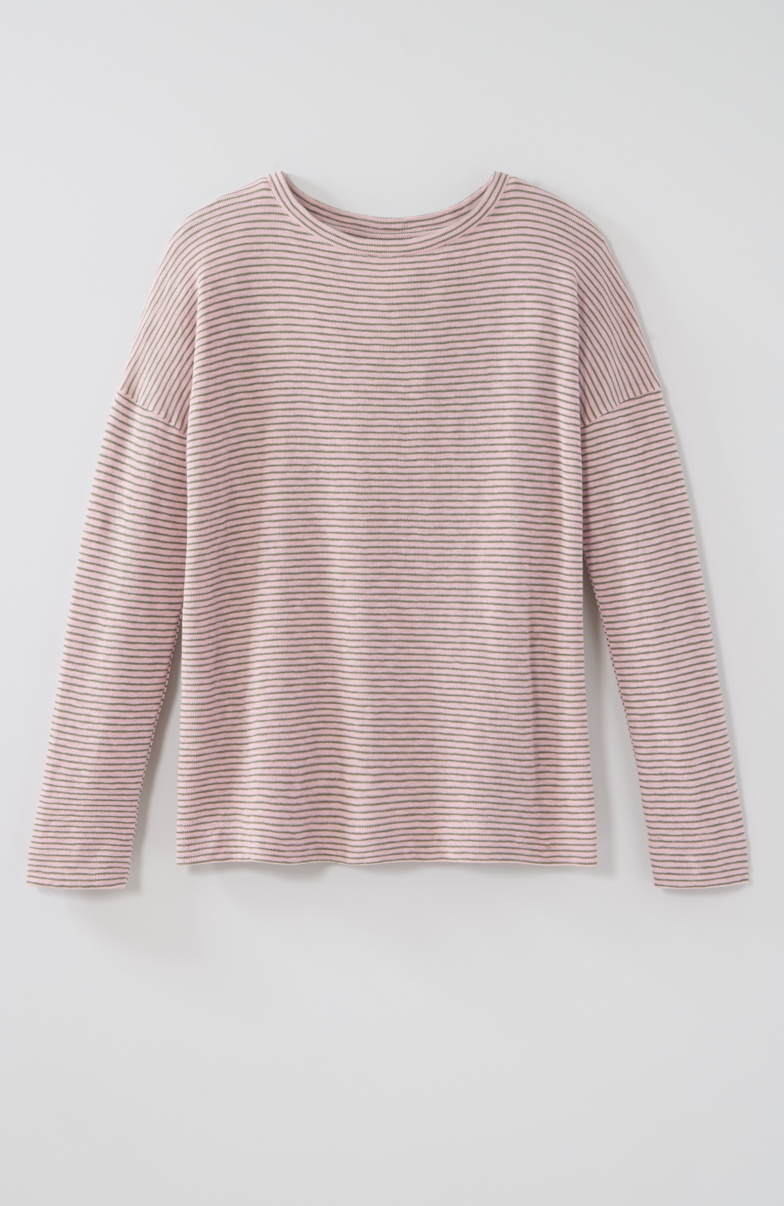 striped double-knit top