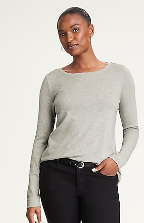 Image for Pima Long-Sleeve Crew-Neck Tee