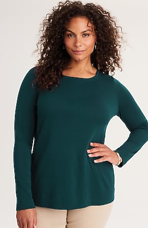 Image for Pima Long-Sleeve Crew-Neck Tee