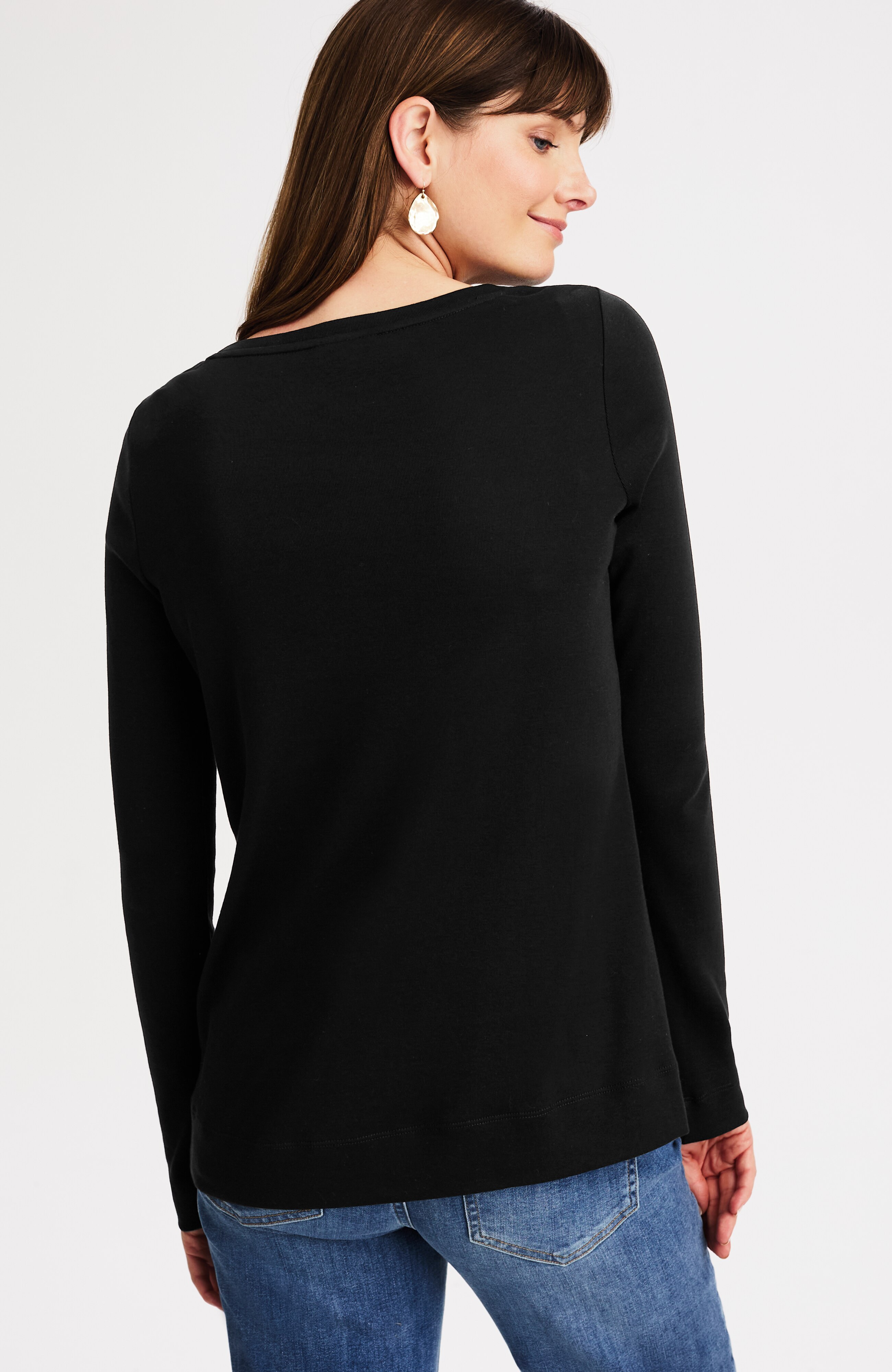 pima long-sleeve crew-neck tee