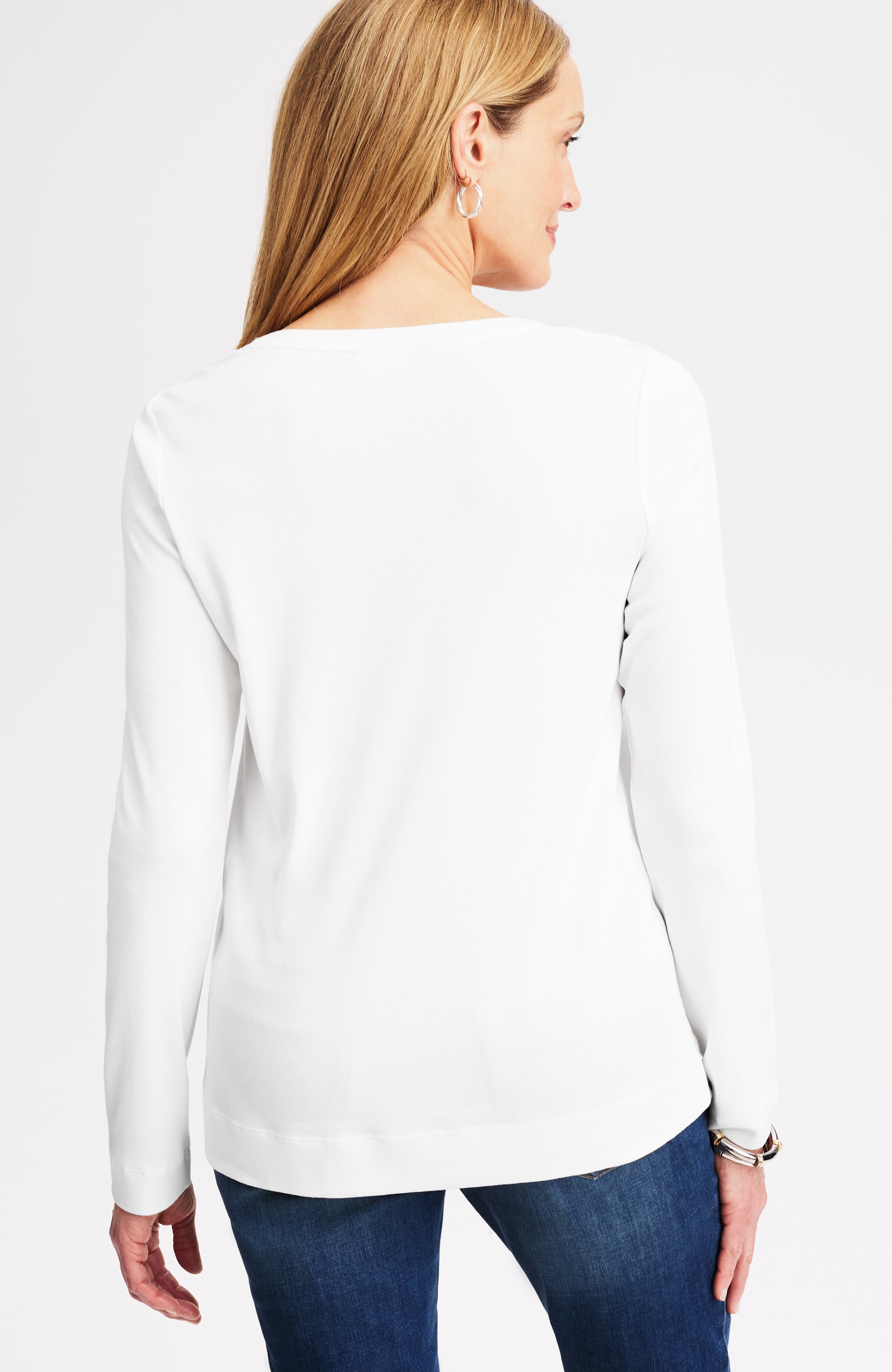 トップス KAJA MEXICAN PIMA LONG SLEEVE SHIRTS ovy Pima Cotton Long-Sleeve Tee | J.Jill