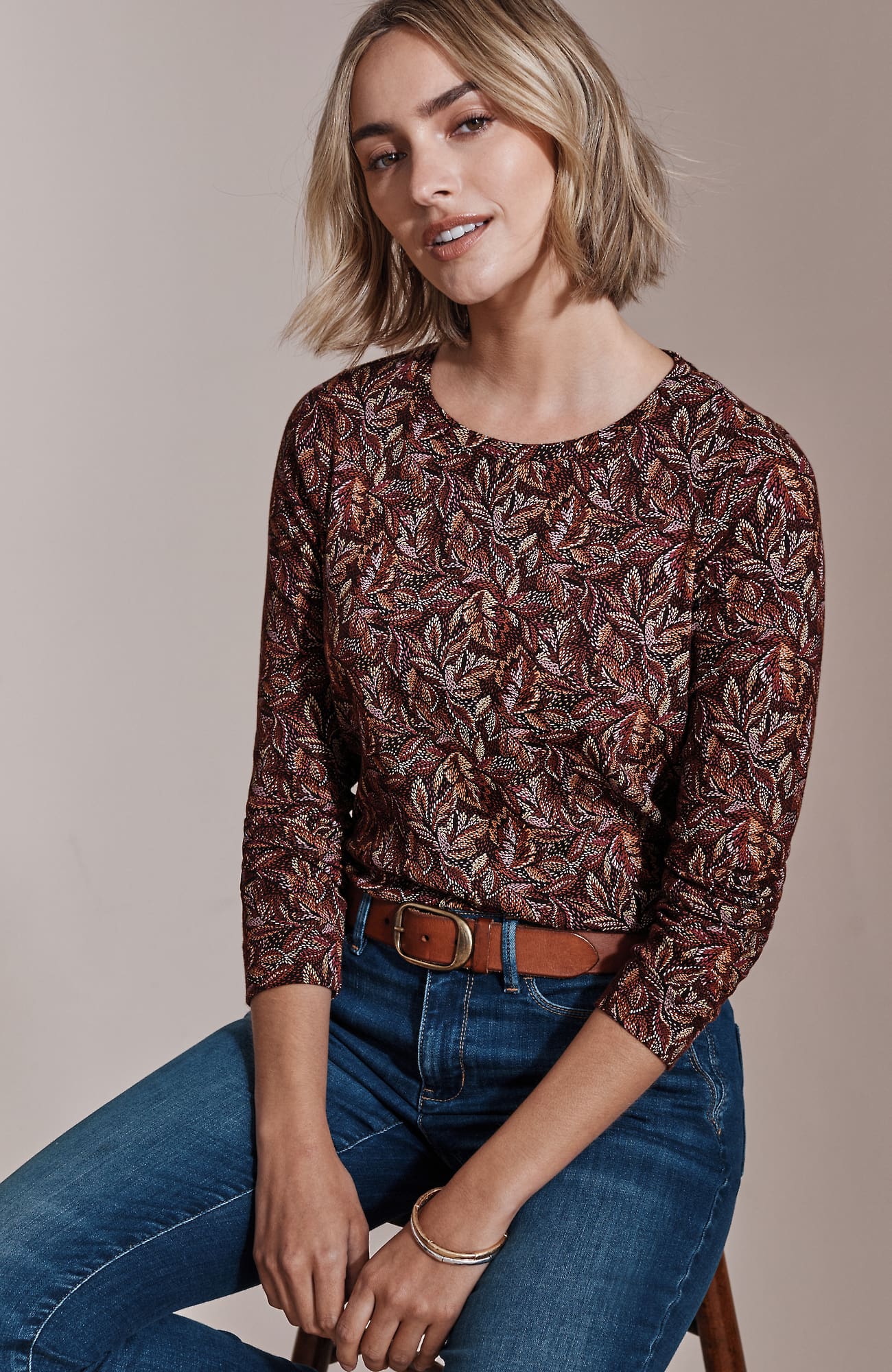 Jjill J.jill Pima Long-sleeve Crew-neck Tee