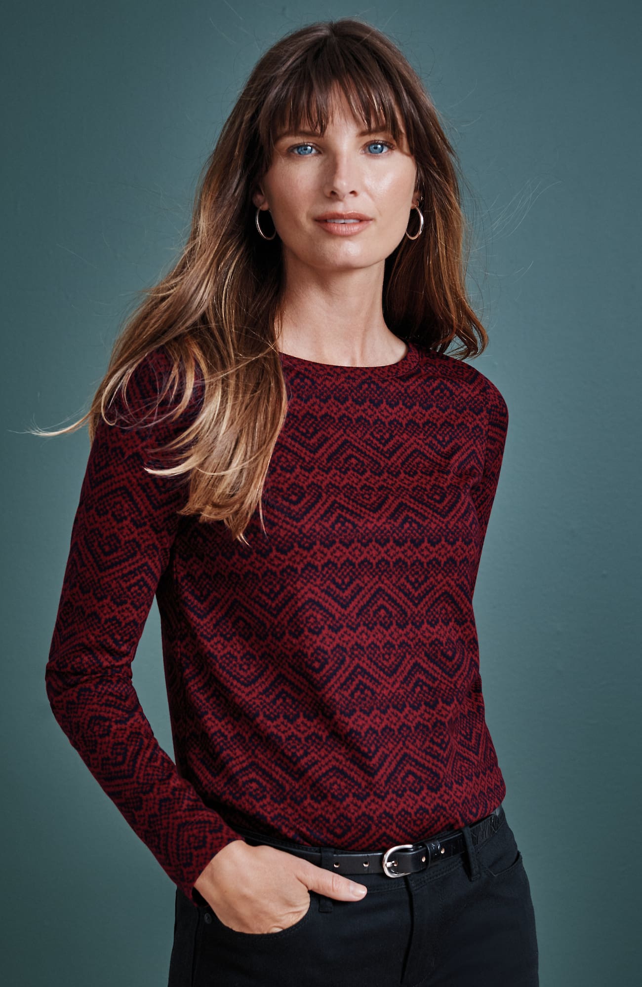 Jjill J.jill Pima Long-sleeve Crew-neck Tee