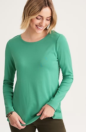 Image for Pima Long-Sleeve Crew-Neck Tee