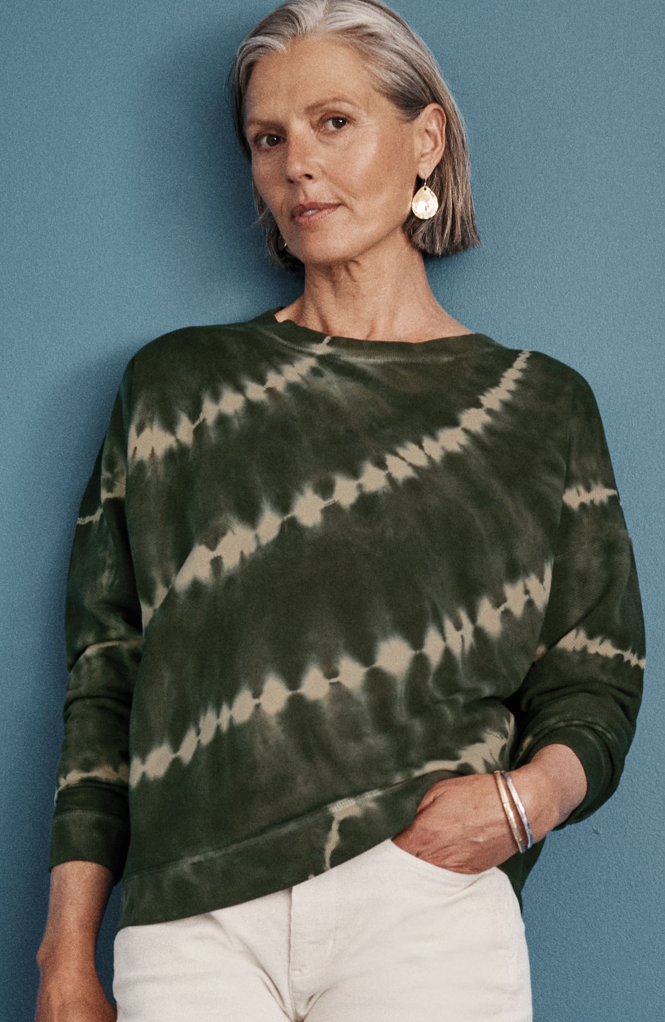 Jjill J.jill Tie-dyed French Terry Sweatshirt