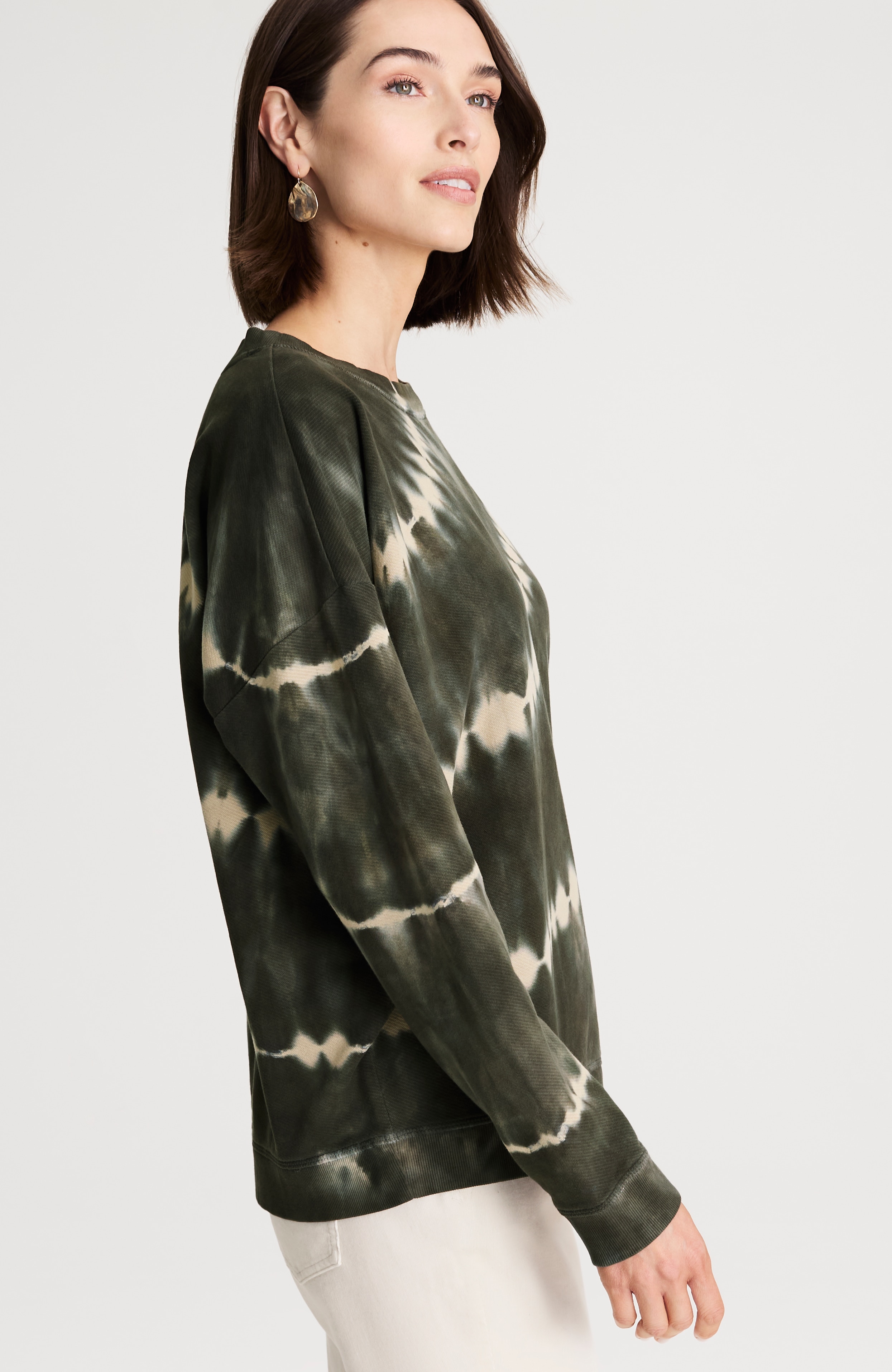 tie-dyed french terry sweatshirt