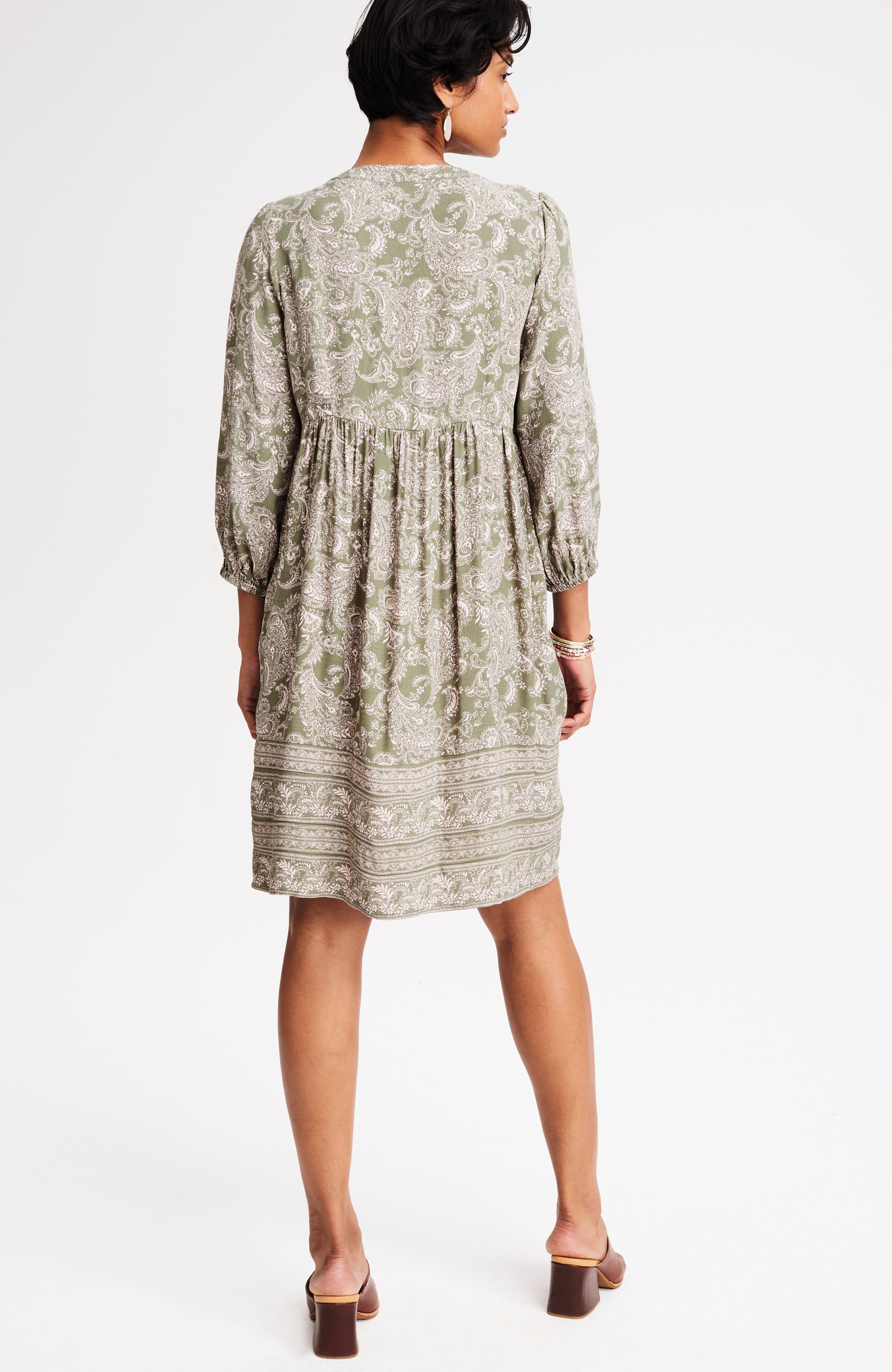 border-printed paisley dress