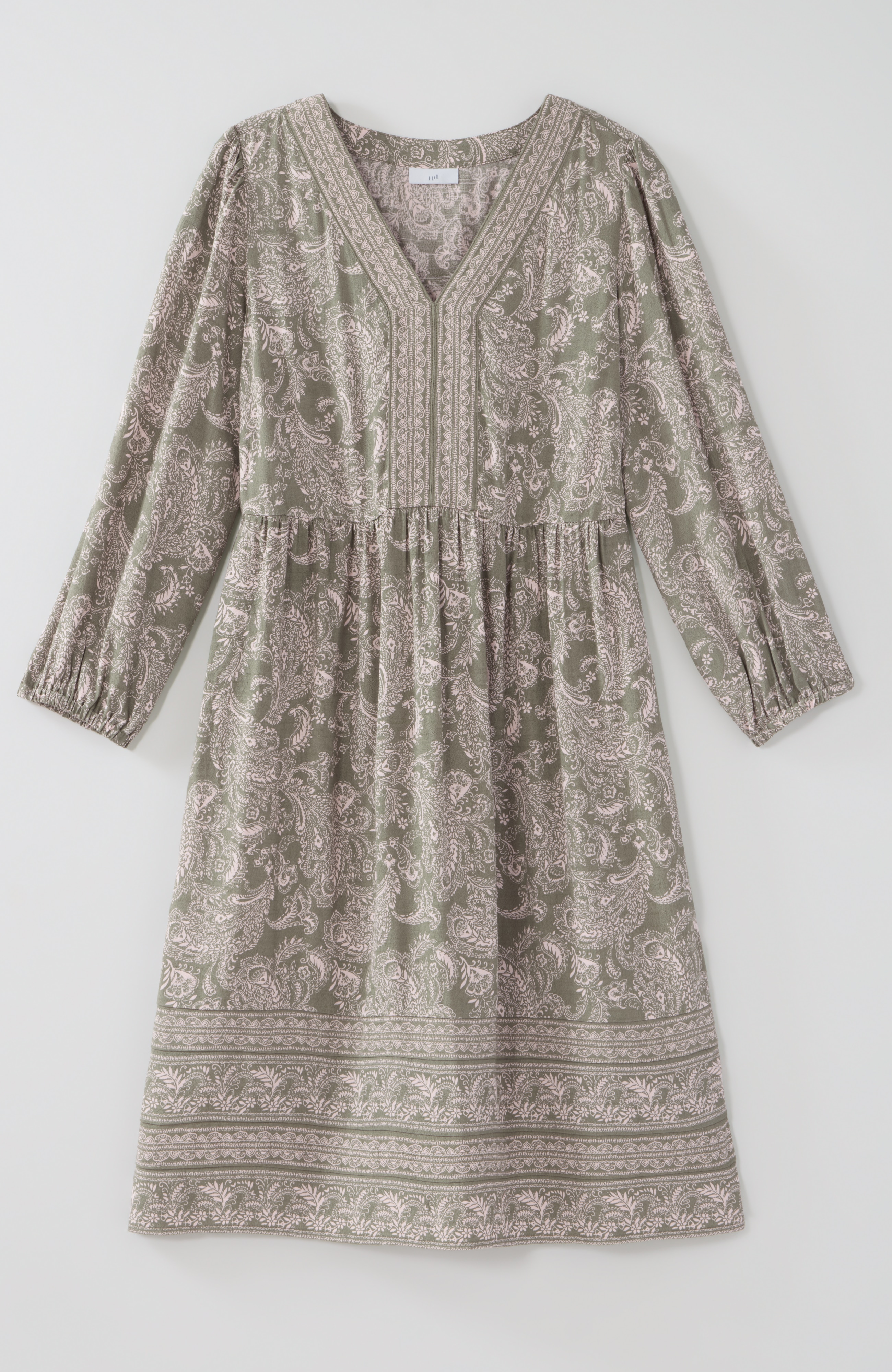 【ku_paru08】PAISLEY EMBROIDERY DRESS Poplin Paisley Embroidery Sleeveless Dress | Pasand by ne