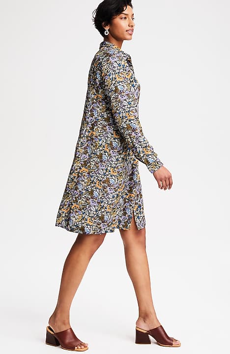 SATIN SHIRT-COLLAR DRESS | JJill SATIN SHIRT-COLLAR DRESS | JJill