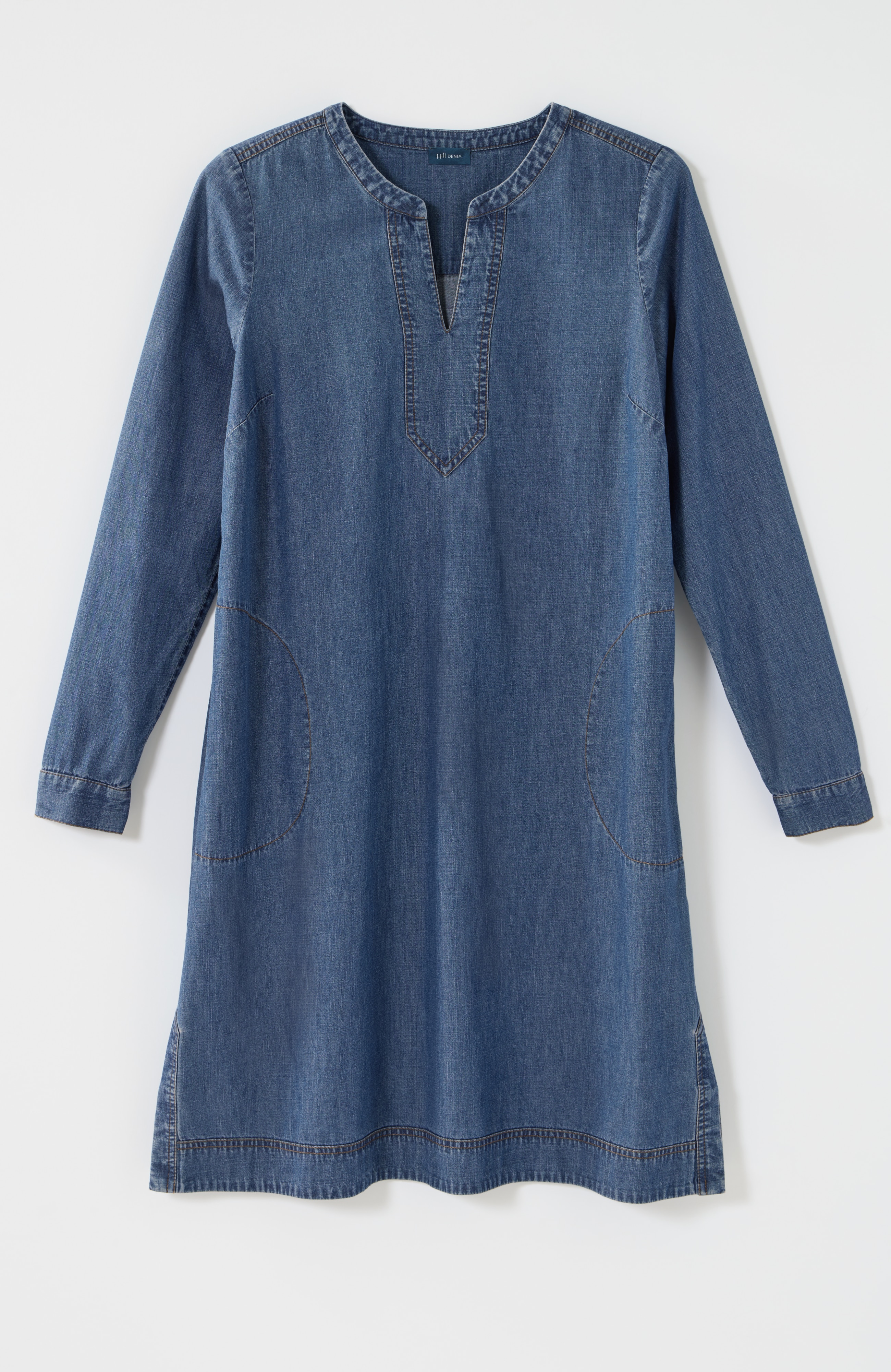 denim popover dress
