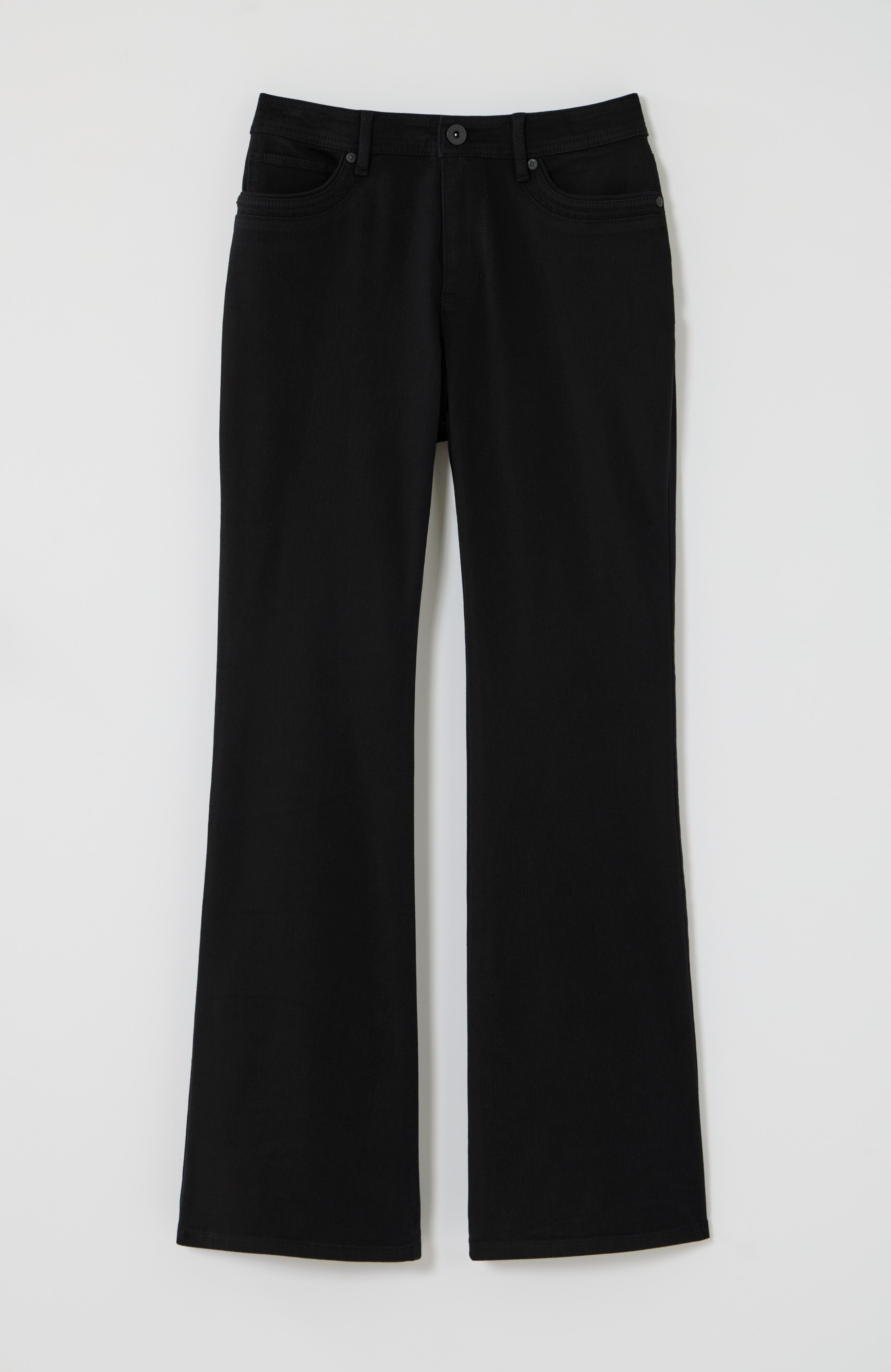 curvy-fit curved-pocket flare jeans