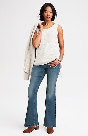 Image for Curvy-Fit Curved-Pocket Flare Jeans