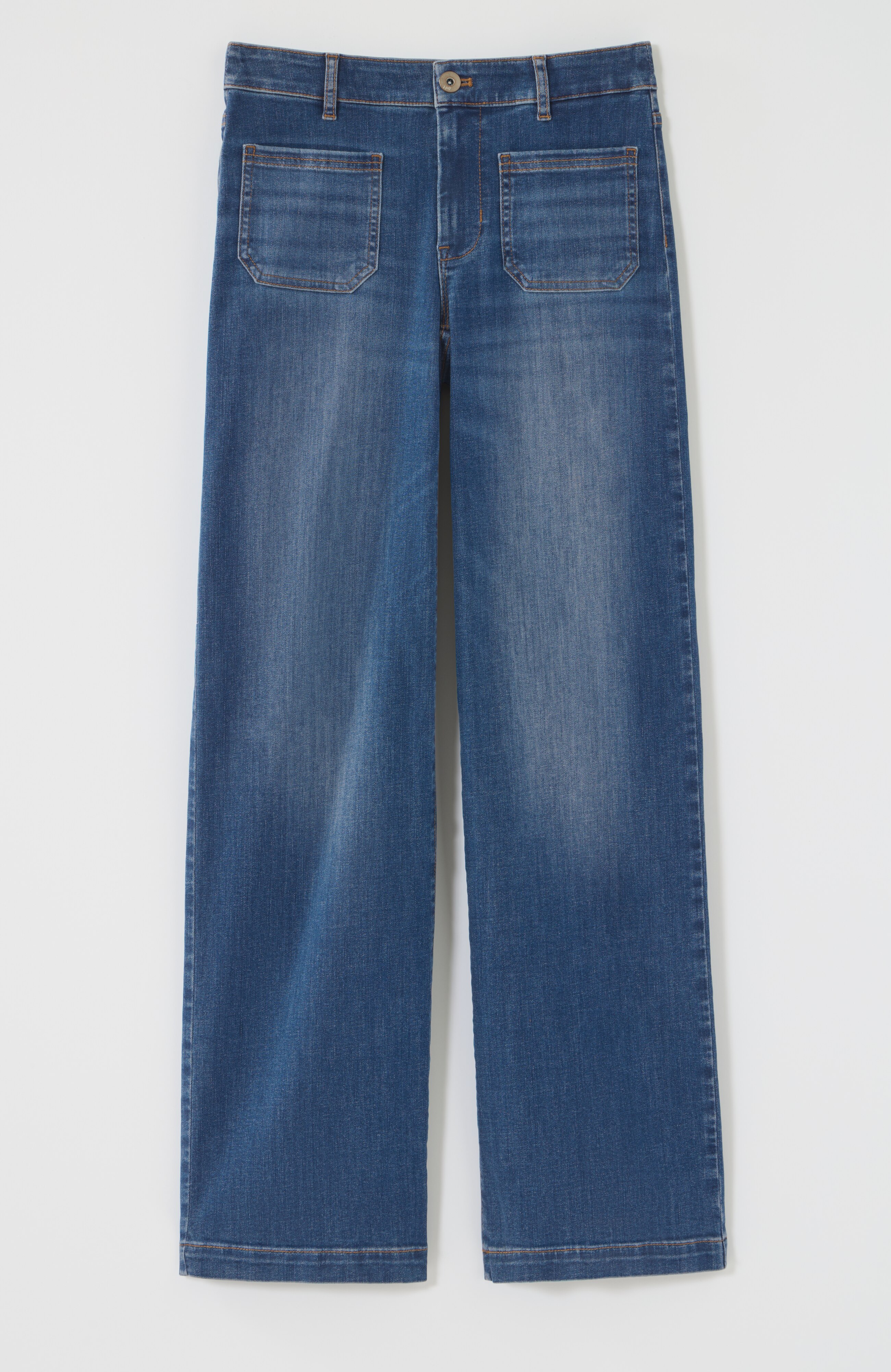 Patch-Pocket Wide-Leg Jeans | JJill