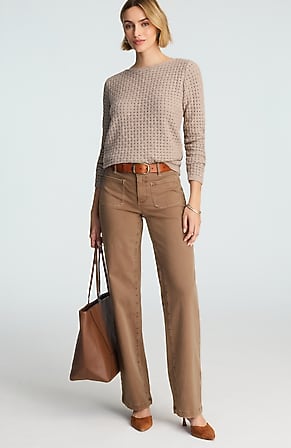 Image for Patch-Pocket Wide-Leg Jeans