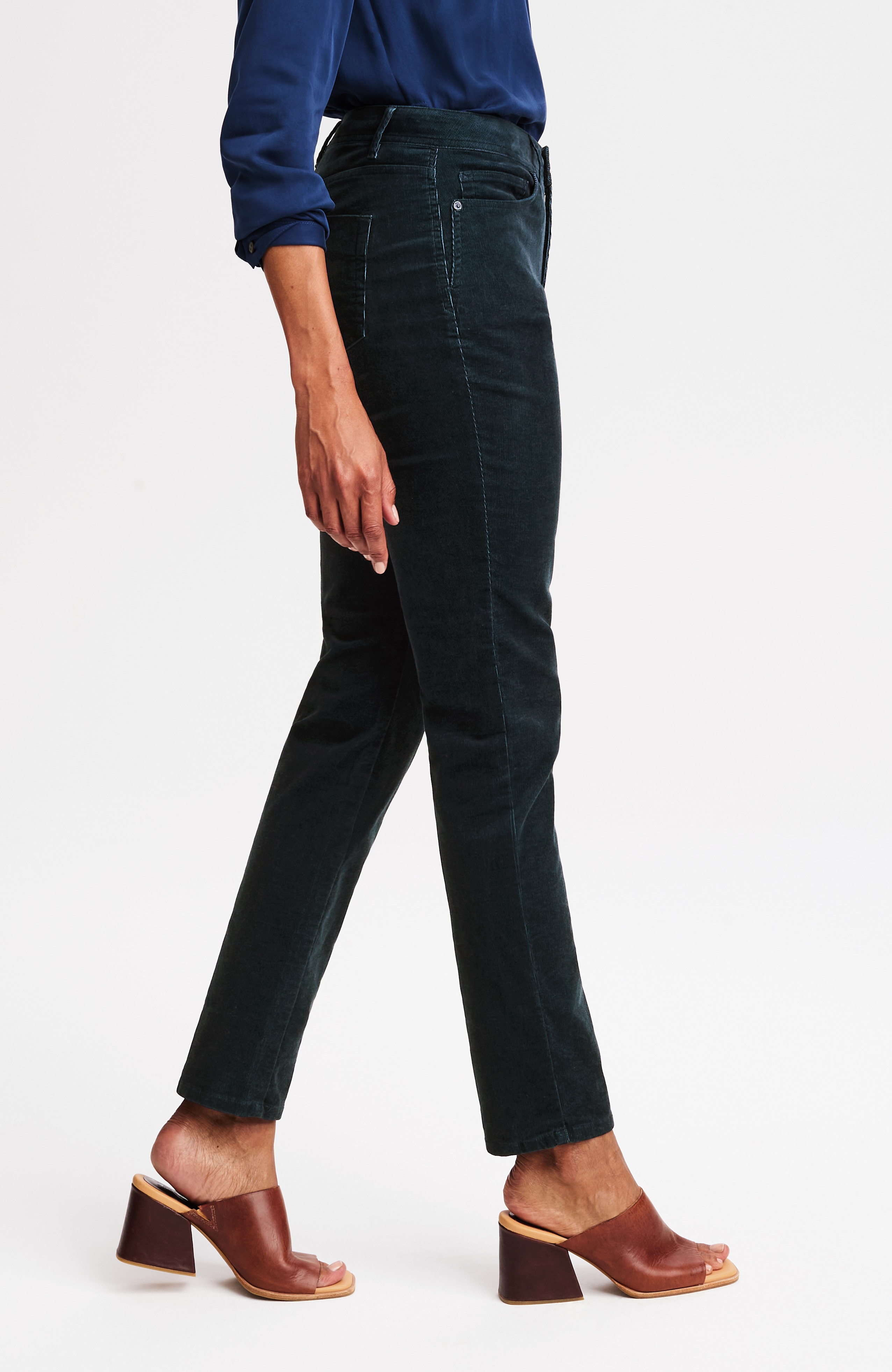 curvy-fit corduroy slim-leg pants