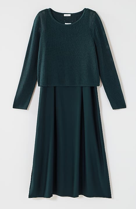long sleeve dress with hoodie Viggo Hoodie Tee Dress – Magnolia Pearl Clothing main image 1