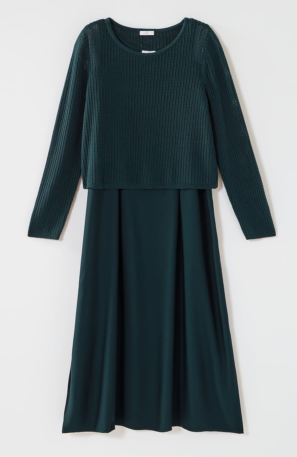 MIXED-MEDIA TWO-PIECE SWEATER DRESS | JJill MIXED-MEDIA TWO-PIECE SWEATER DRESS | JJill