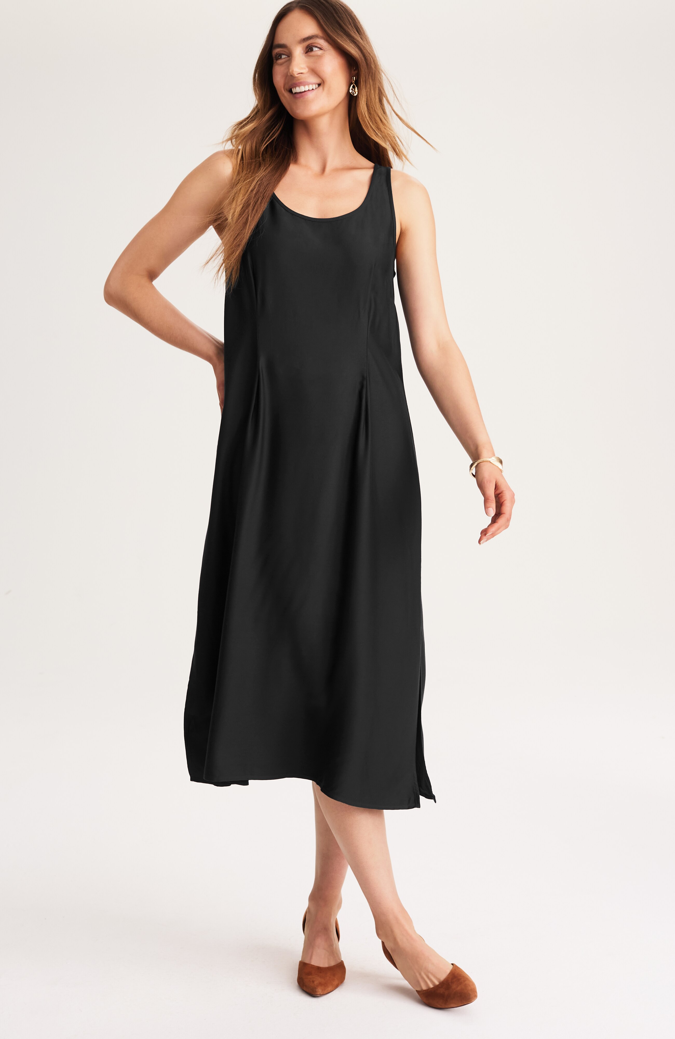 MIXED-MEDIA TWO-PIECE SWEATER DRESS | JJill