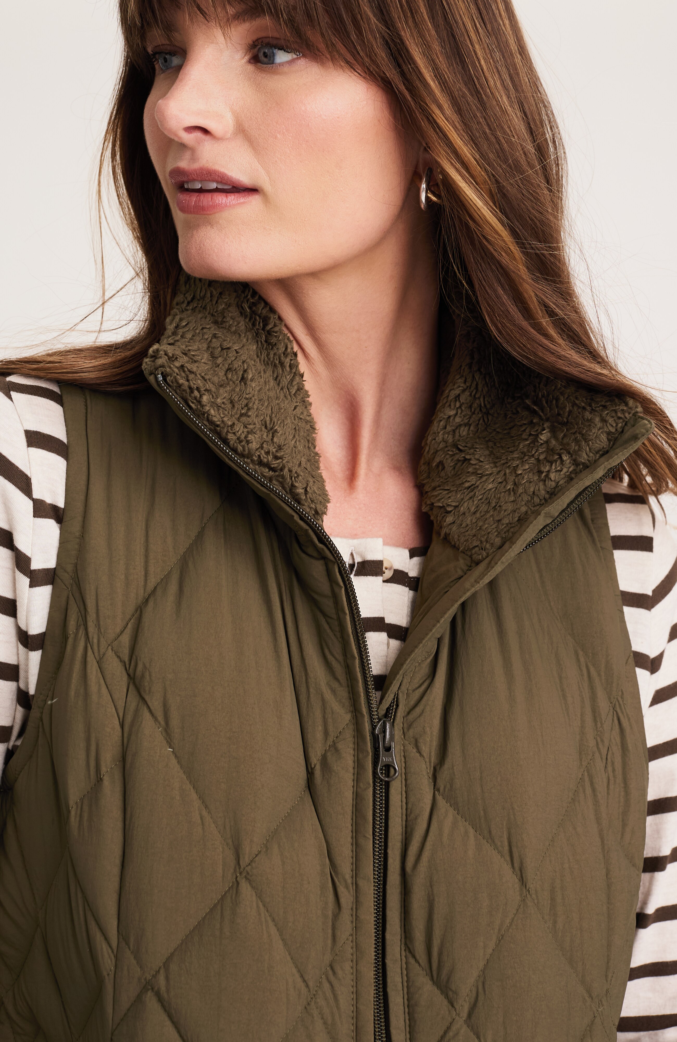  | Fitted Puffer Gilet-BACK-S①-9 Diamond-Quilted Puffer Vest | JJill