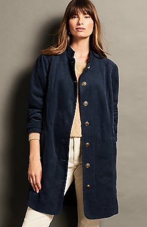 Image for Tumbled-Cord Military Duster Jacket