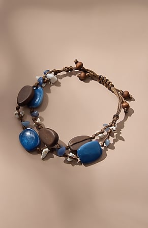Image for Layered Wood & Beads Bracelet