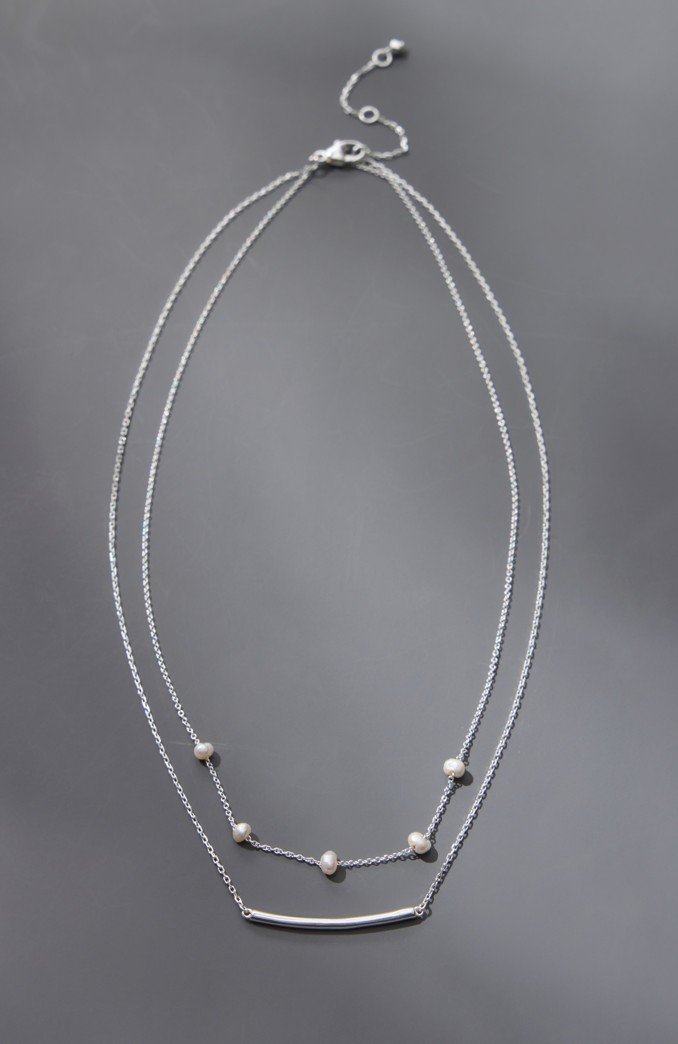 【HURLEY BURLEY】Sterling Silver Double Bar Necklace 名入れ HURLEY BURLEY】Sterling Silver Double Bar Necklace 名入れ