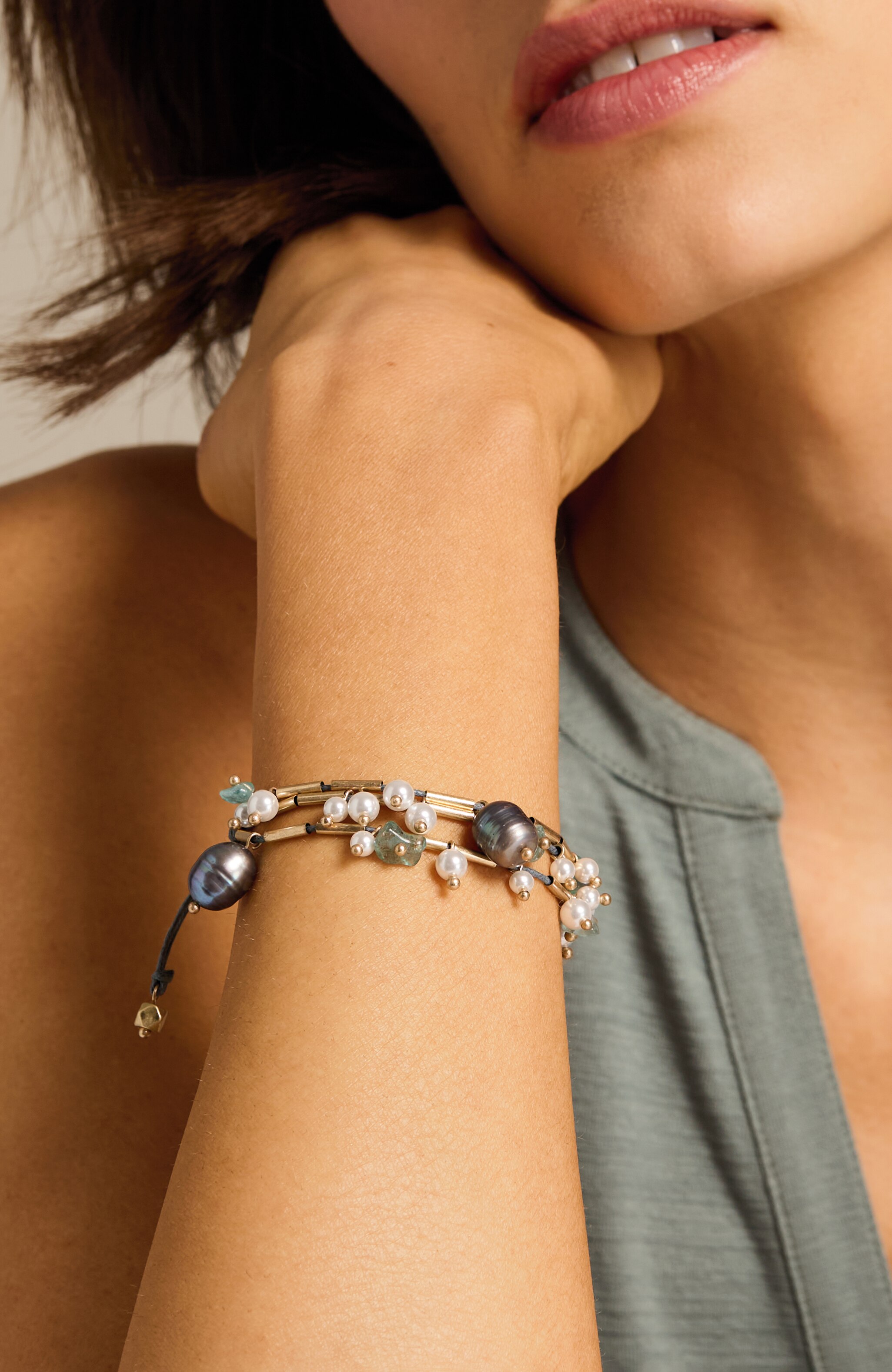 quiet radiance multistrand bracelet
