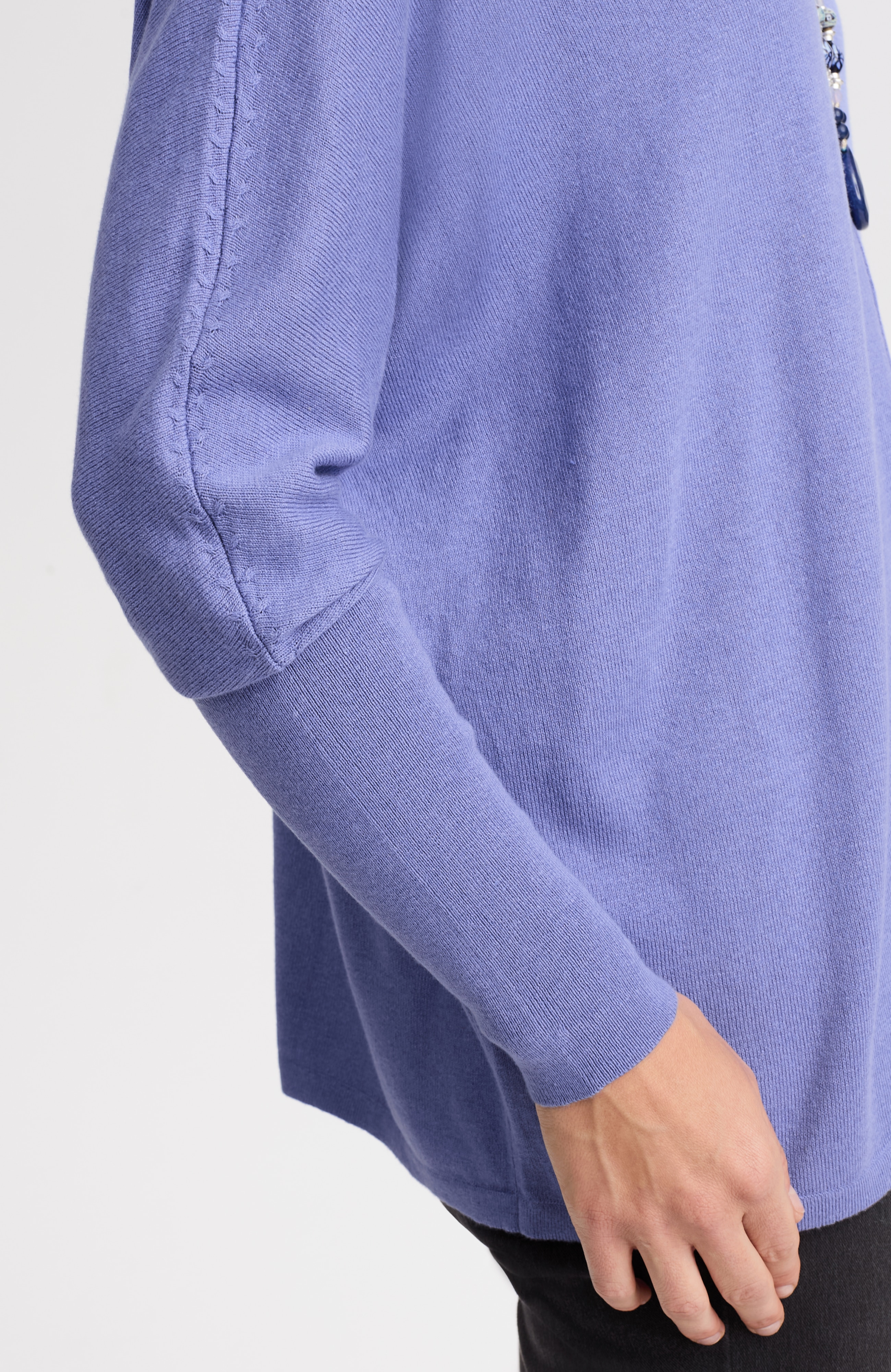 JILL♪ PURE JILL RIBBED-CUFFS V-NECK PULLOVER | JJill