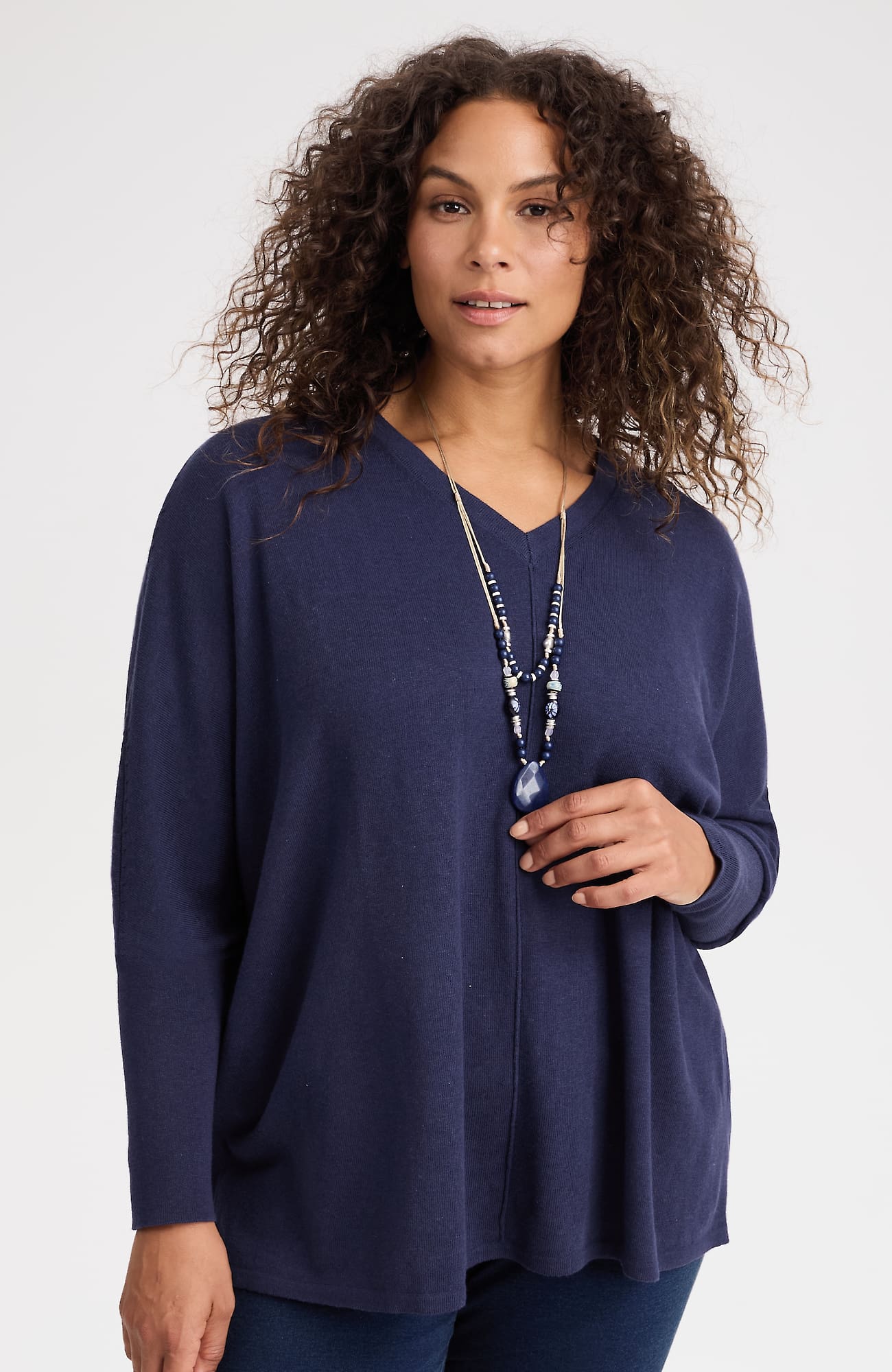 Jjill J.jill Pure Jill Ribbed-cuffs V-neck Pullover In Black